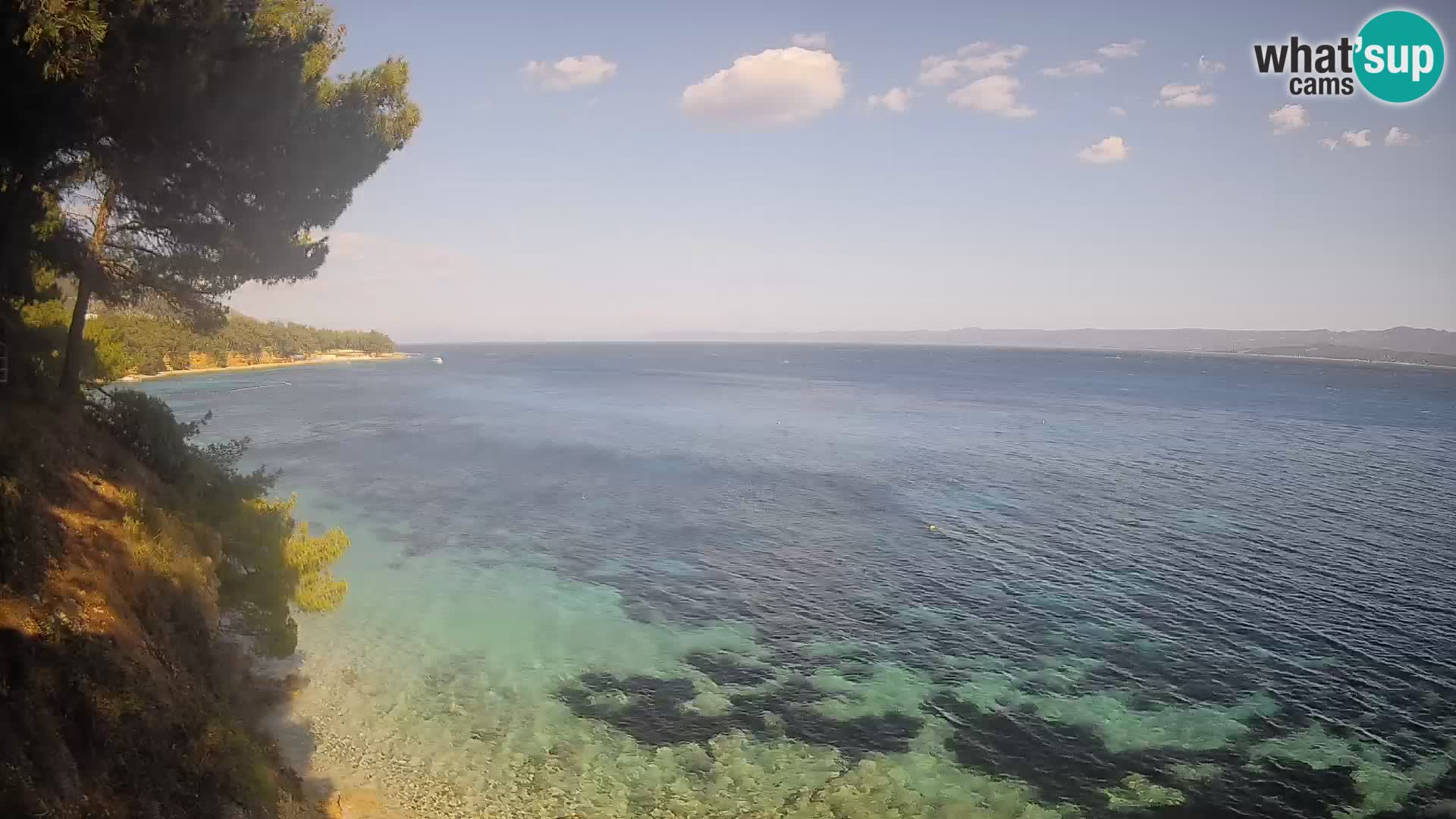 Web kamera Potočine Bol – Pogled uživo na plažu Borak, otok Brač