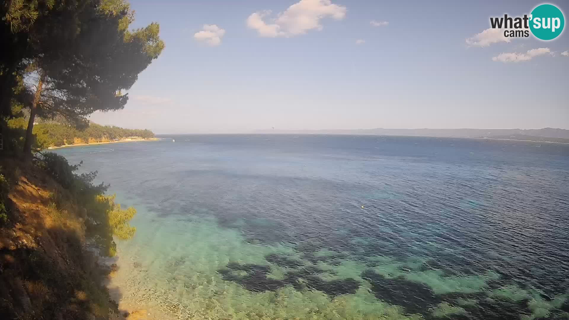 Webcam Spiaggia Potočine Bol – Vista live sulla spiaggia Borak, Isola di Brač