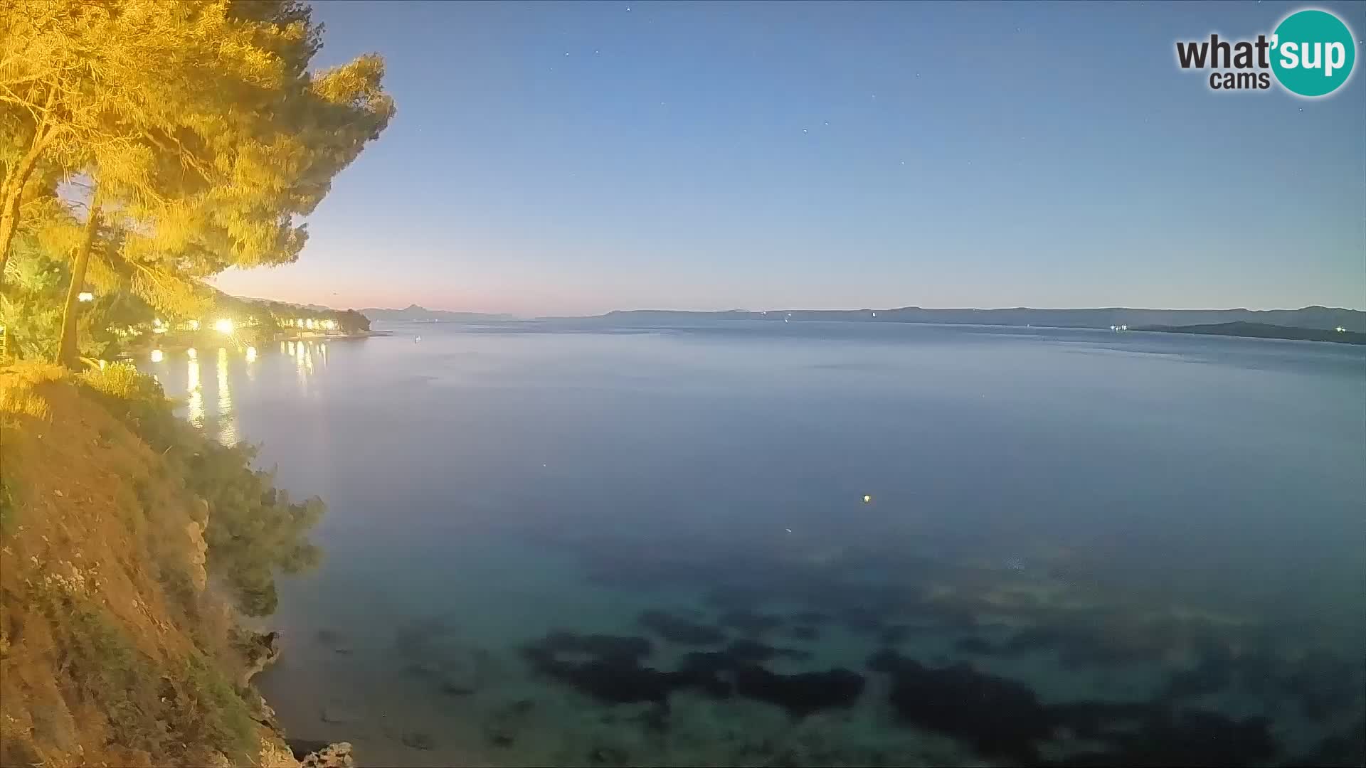 Webcam Spiaggia Potočine Bol – Vista live sulla spiaggia Borak, Isola di Brač
