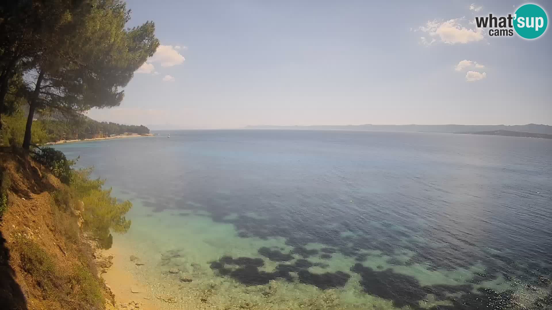 Webcam Spiaggia Potočine Bol – Vista live sulla spiaggia Borak, Isola di Brač