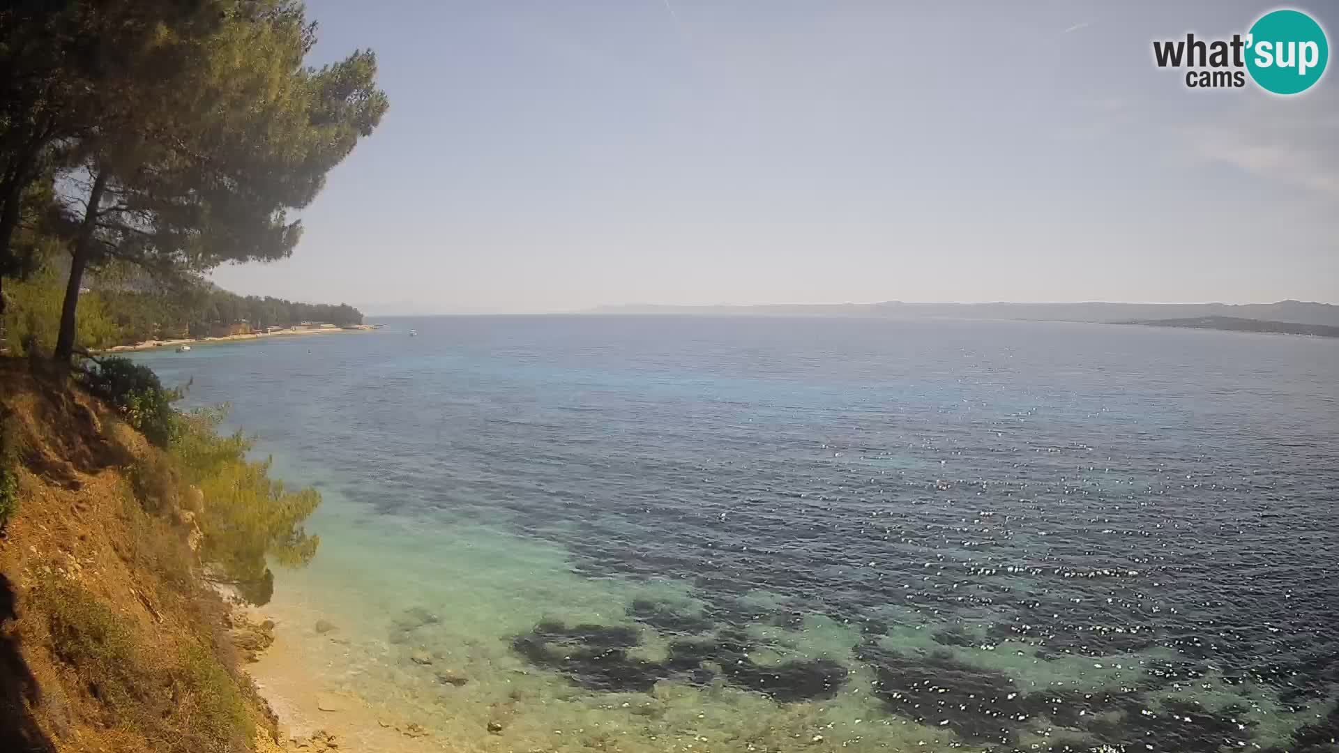 Web kamera Potočine Bol – Pogled uživo na plažu Borak, otok Brač