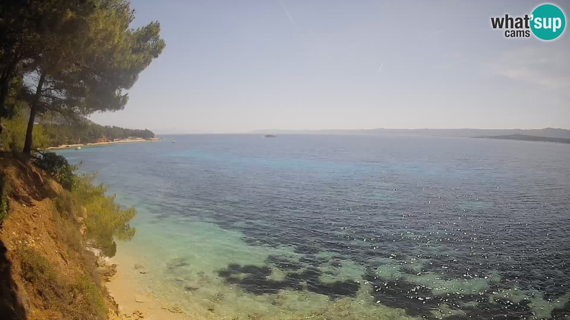Webcam Spiaggia Potočine Bol – Vista live sulla spiaggia Borak, Isola di Brač