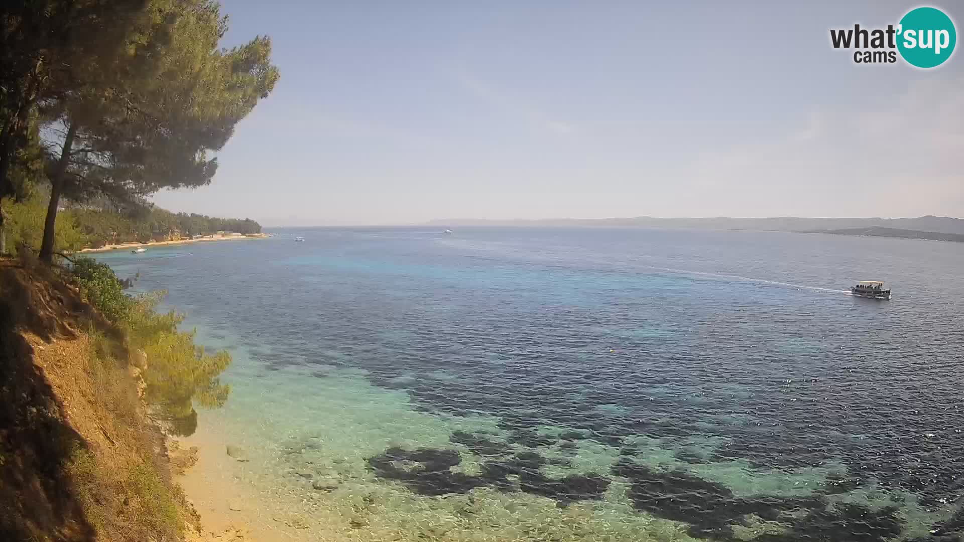 Webcam Spiaggia Potočine Bol – Vista live sulla spiaggia Borak, Isola di Brač