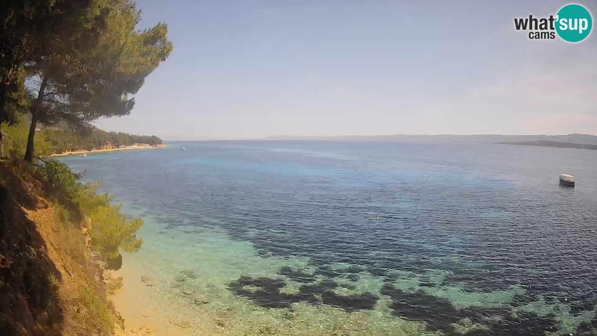 Webcam Spiaggia Potočine Bol – Vista live sulla spiaggia Borak, Isola di Brač
