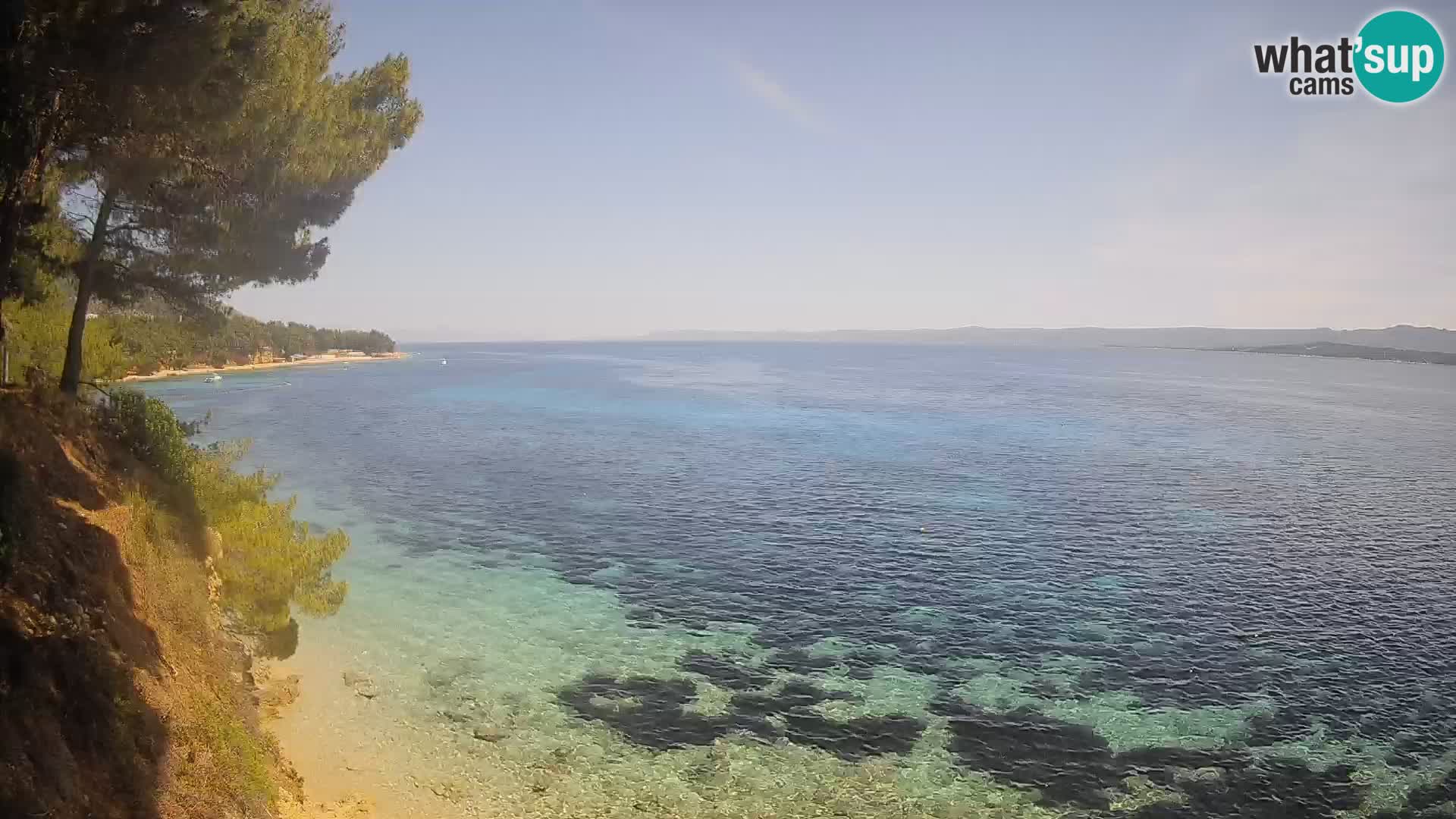 Webcam Spiaggia Potočine Bol – Vista live sulla spiaggia Borak, Isola di Brač