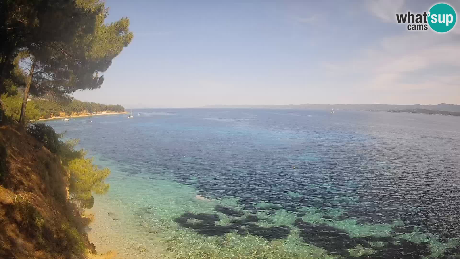Web kamera Potočine Bol – Pogled uživo na plažu Borak, otok Brač