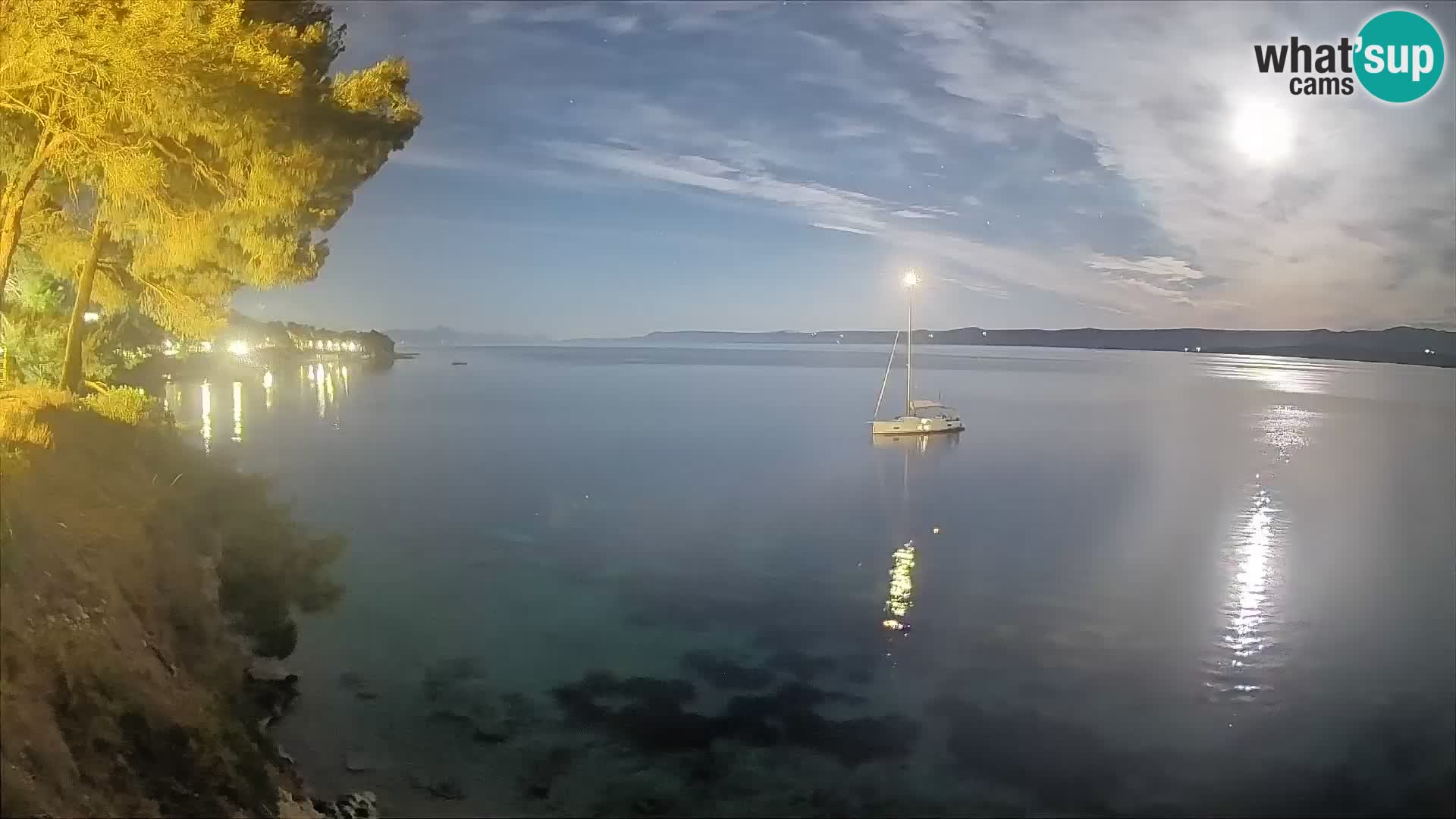 Web kamera Potočine Bol – Pogled uživo na plažu Borak, otok Brač