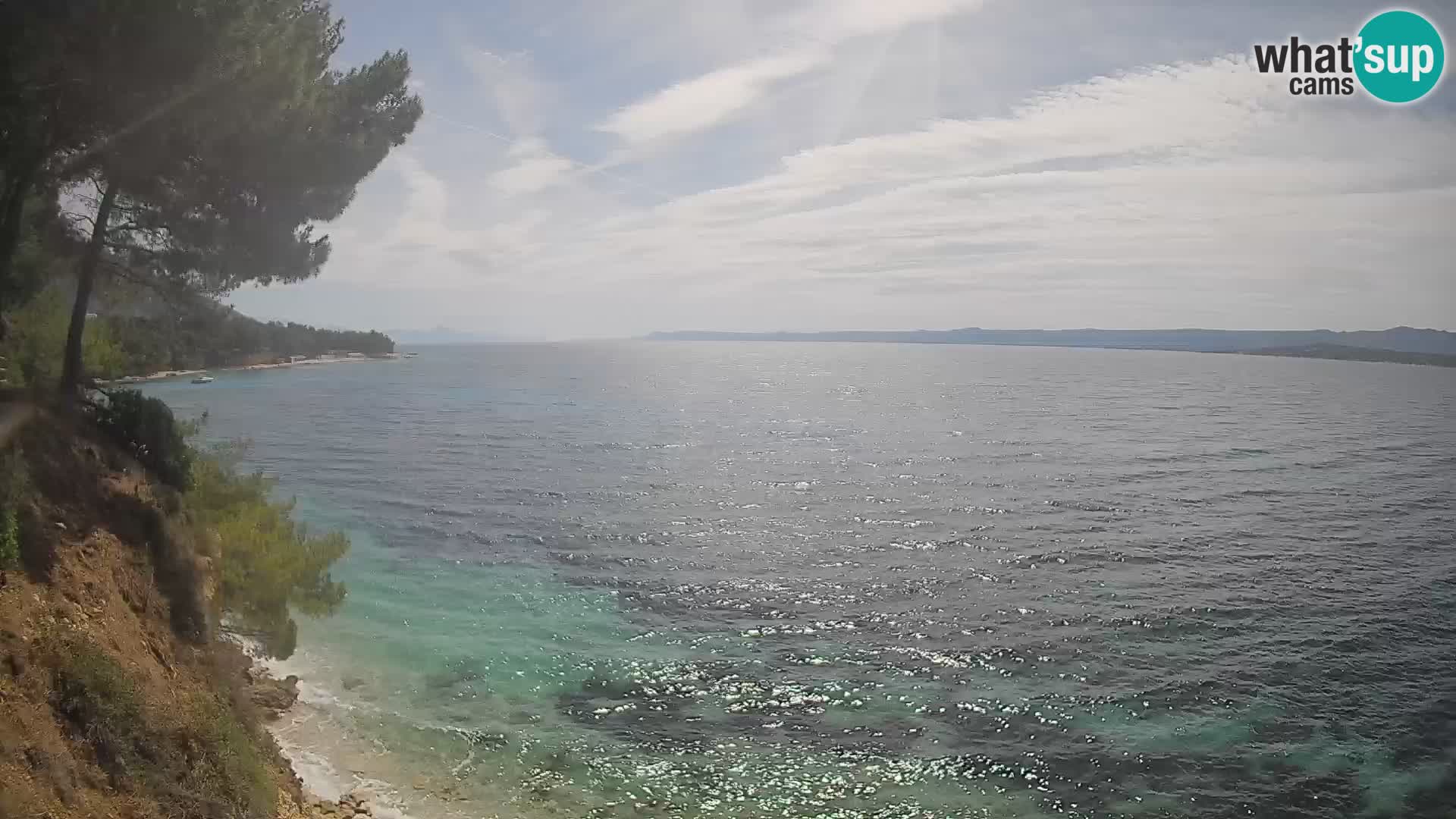 Webcam Spiaggia Potočine Bol – Vista live sulla spiaggia Borak, Isola di Brač