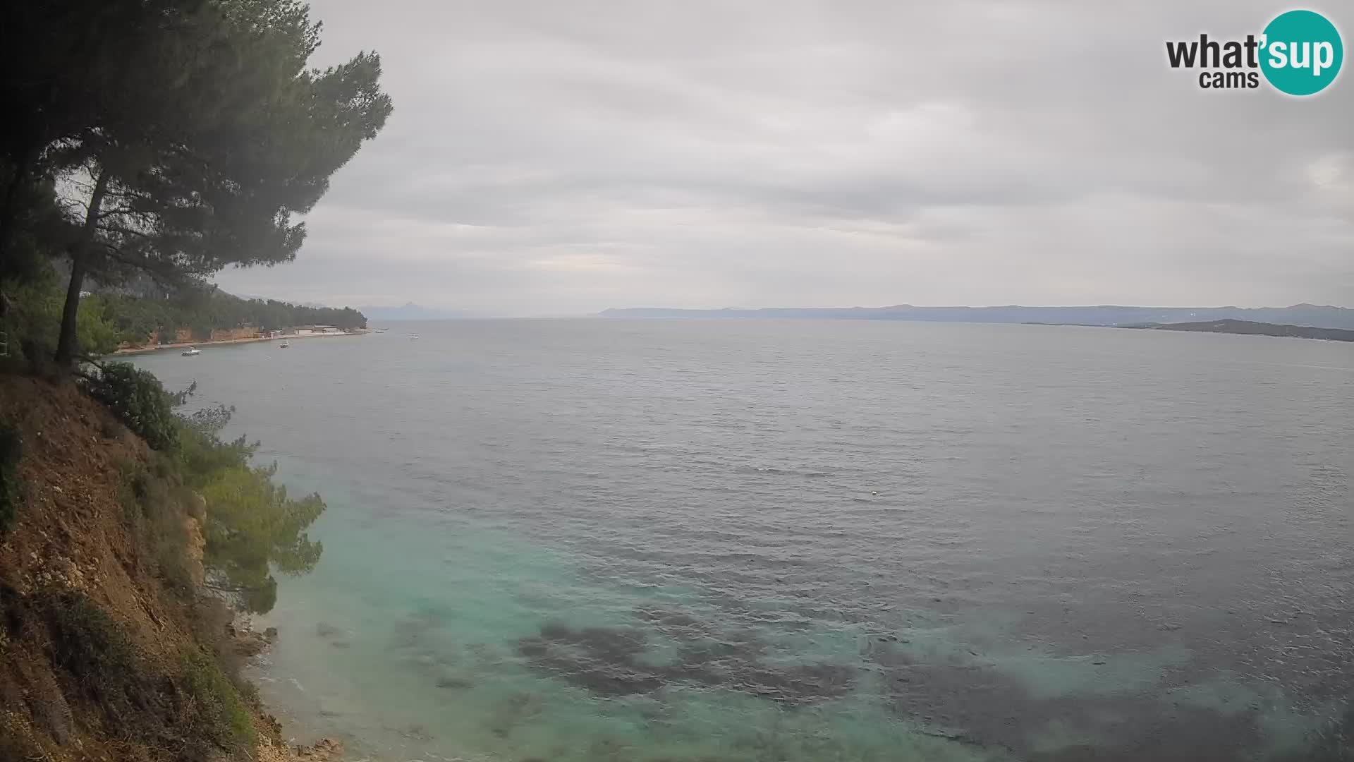Webcam Spiaggia Potočine Bol – Vista live sulla spiaggia Borak, Isola di Brač