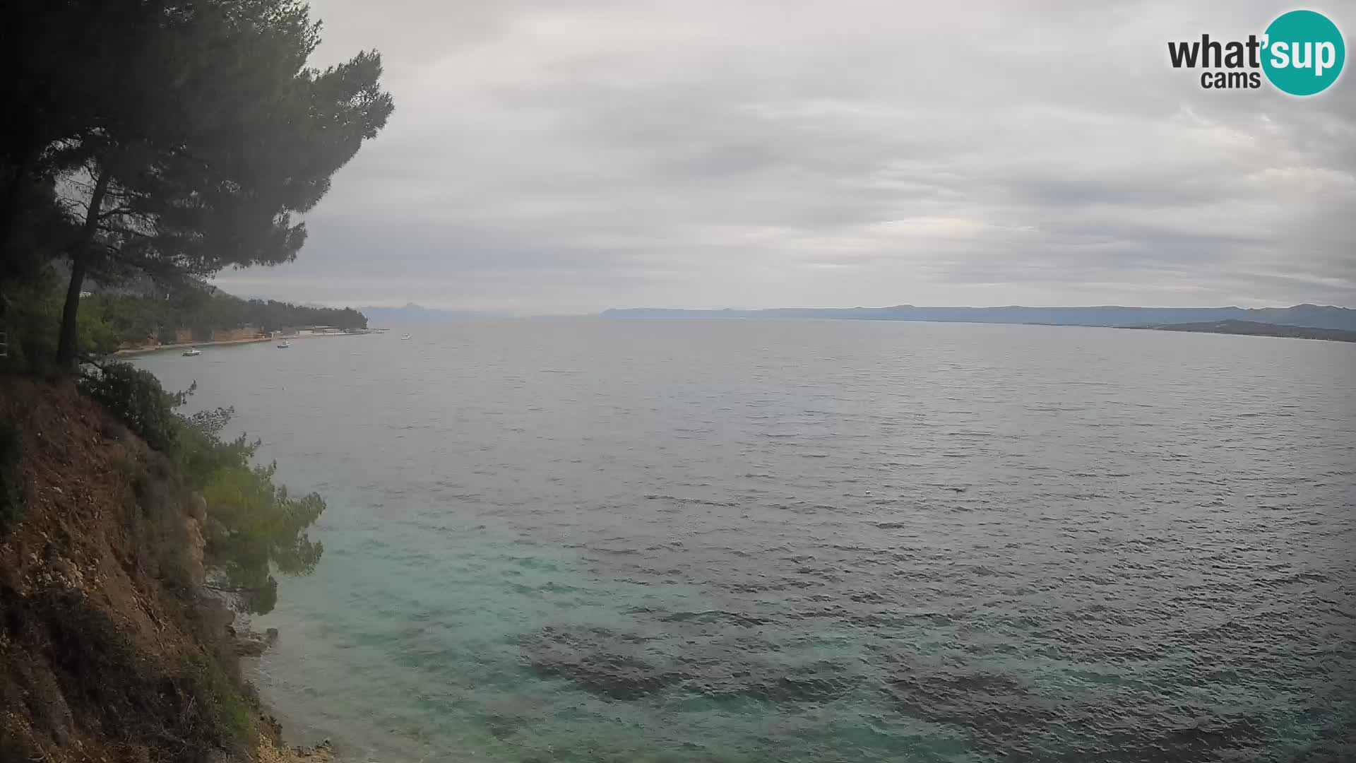 Spletna kamera Plaža Potočine Bol – Pogled v živo na plažo Borak, otok Brač