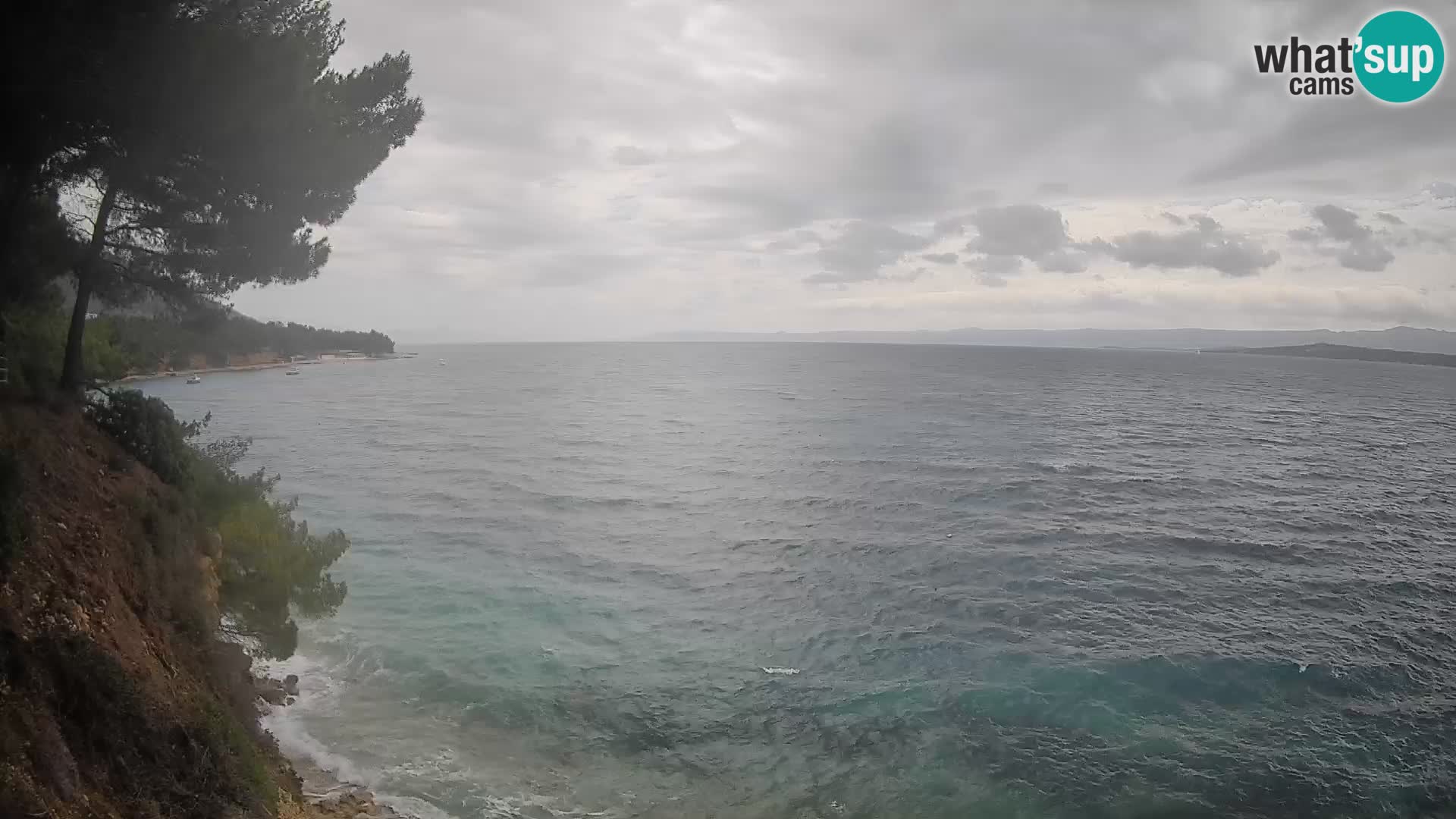 Webcam Spiaggia Potočine Bol – Vista live sulla spiaggia Borak, Isola di Brač