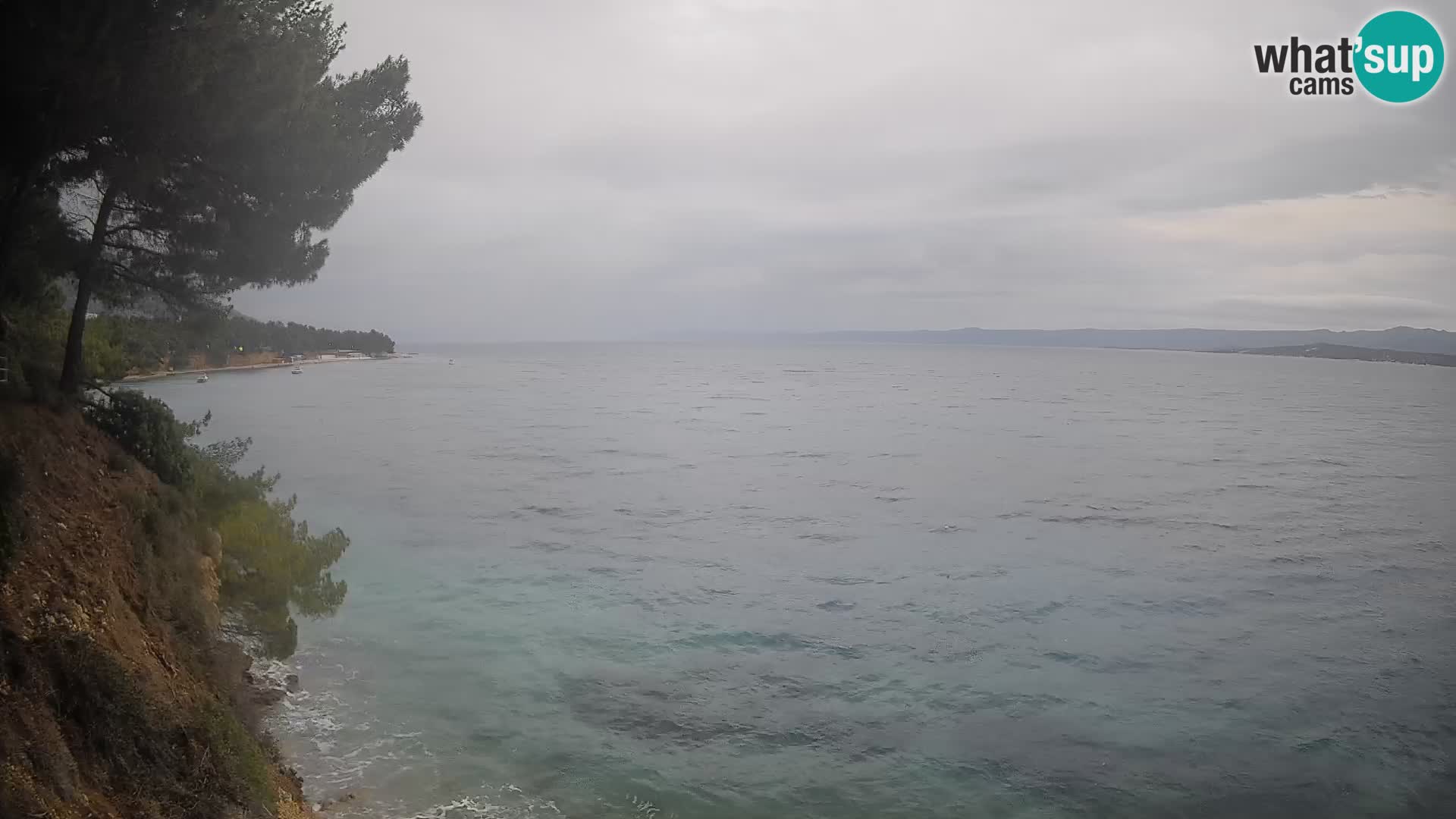 Spletna kamera Plaža Potočine Bol – Pogled v živo na plažo Borak, otok Brač