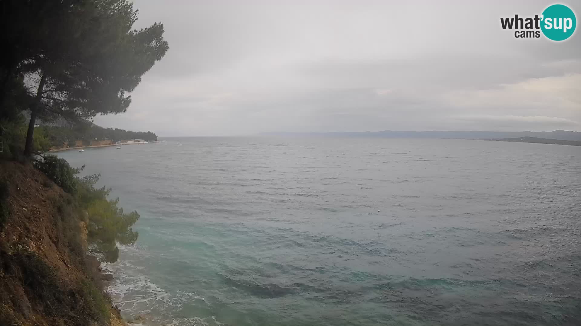 Spletna kamera Plaža Potočine Bol – Pogled v živo na plažo Borak, otok Brač