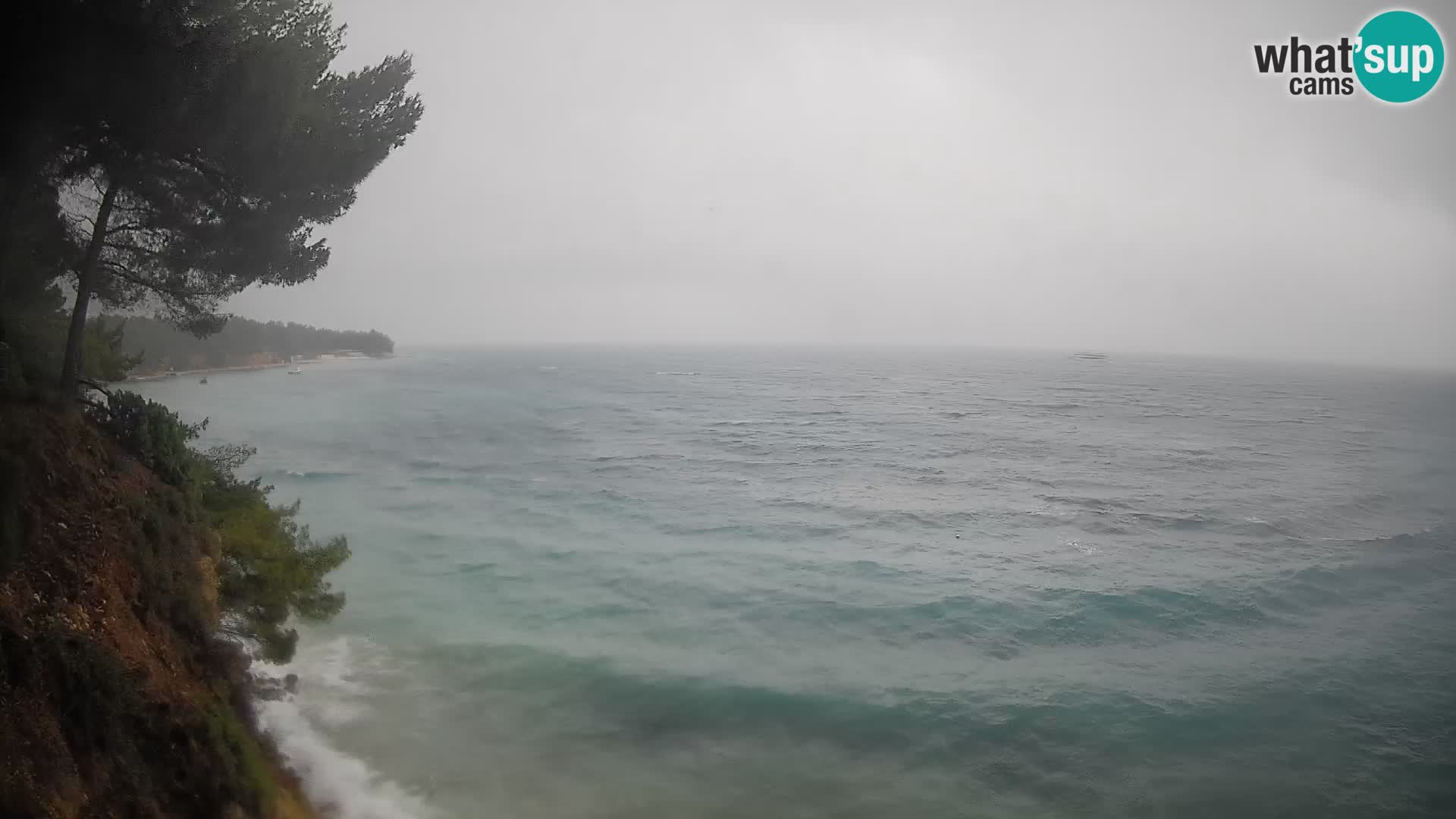 Webcam Spiaggia Potočine Bol – Vista live sulla spiaggia Borak, Isola di Brač