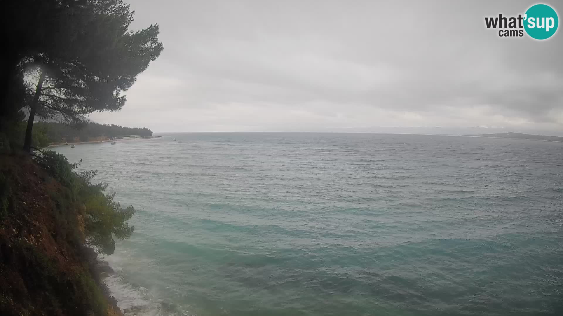Webcam Spiaggia Potočine Bol – Vista live sulla spiaggia Borak, Isola di Brač