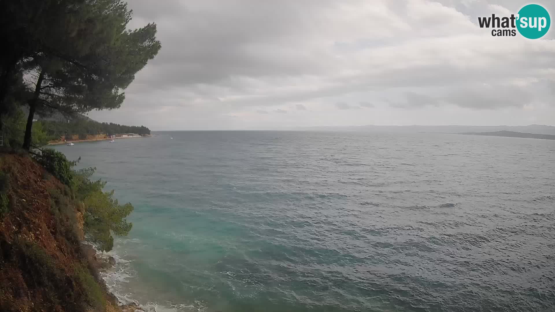 Webcam Spiaggia Potočine Bol – Vista live sulla spiaggia Borak, Isola di Brač