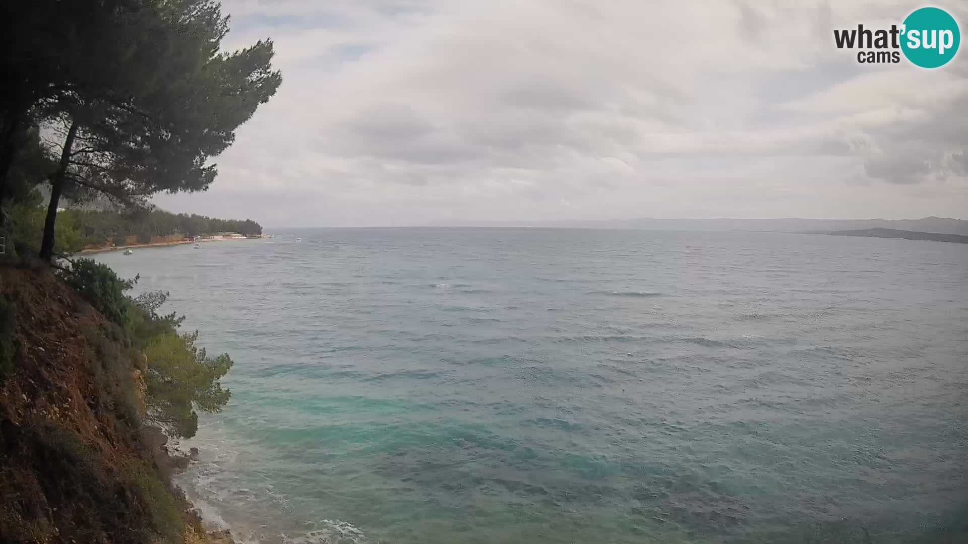 Webcam Spiaggia Potočine Bol – Vista live sulla spiaggia Borak, Isola di Brač