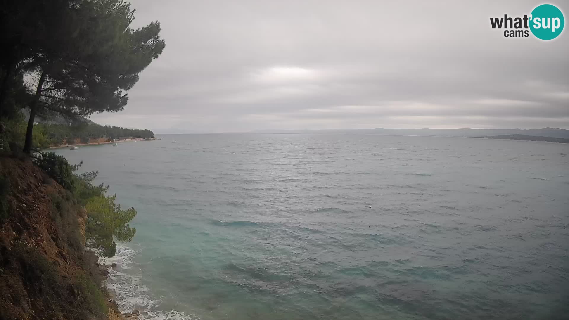 Webcam Spiaggia Potočine Bol – Vista live sulla spiaggia Borak, Isola di Brač