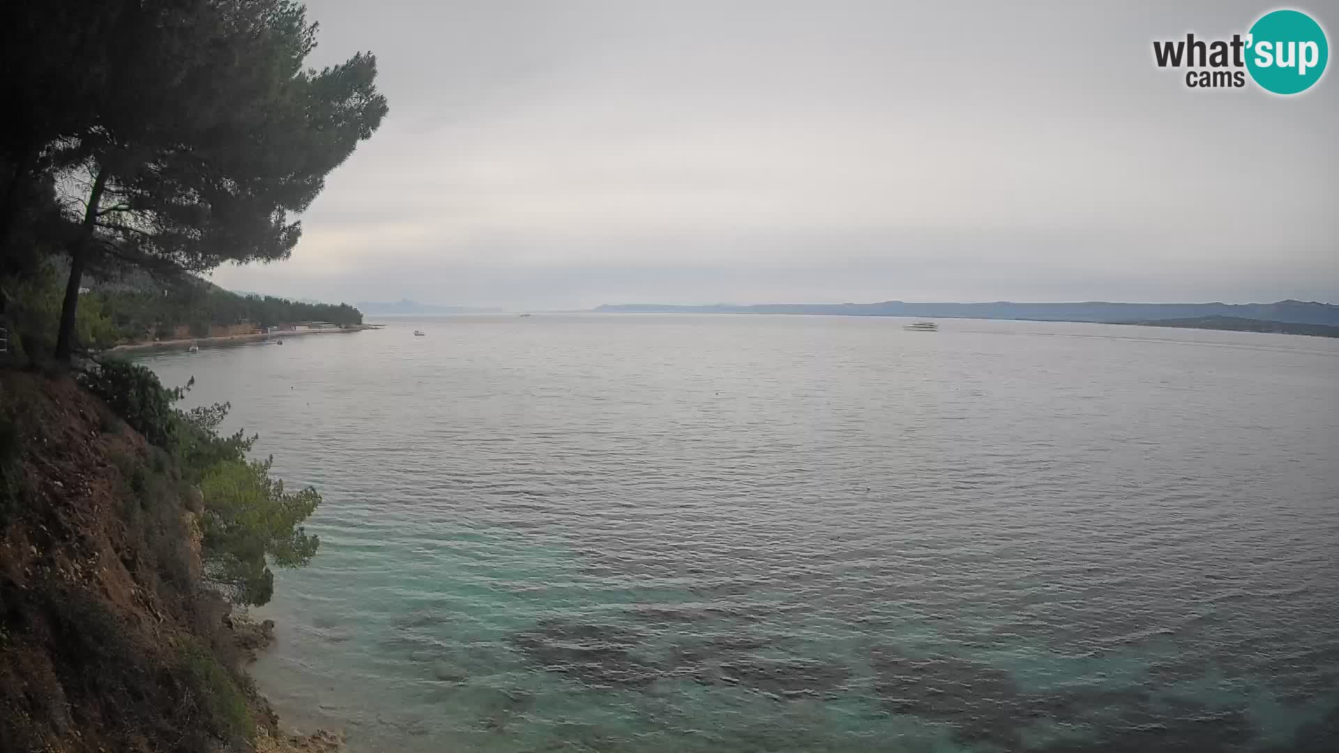 Webcam Spiaggia Potočine Bol – Vista live sulla spiaggia Borak, Isola di Brač
