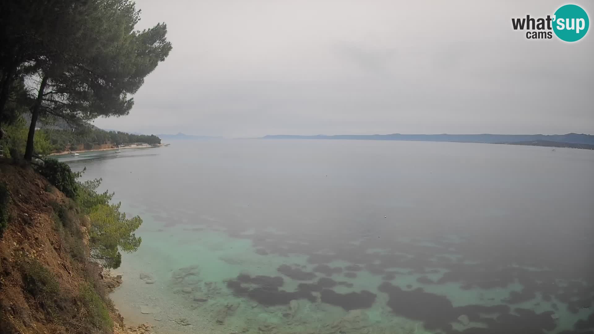 Webcam Spiaggia Potočine Bol – Vista live sulla spiaggia Borak, Isola di Brač