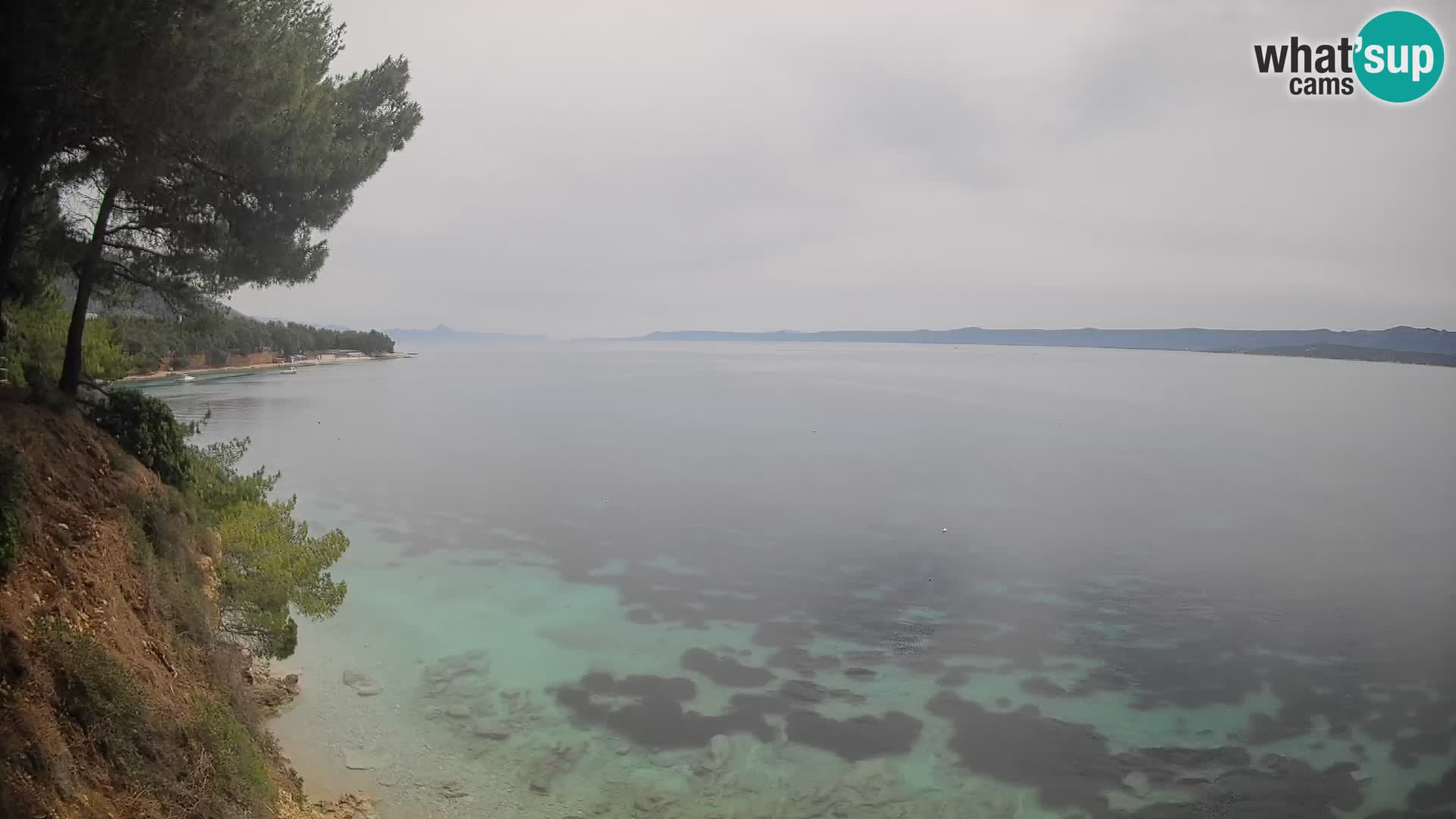 Webcam Spiaggia Potočine Bol – Vista live sulla spiaggia Borak, Isola di Brač