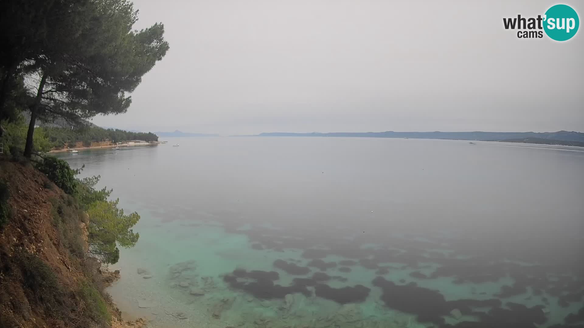 Webcam Spiaggia Potočine Bol – Vista live sulla spiaggia Borak, Isola di Brač