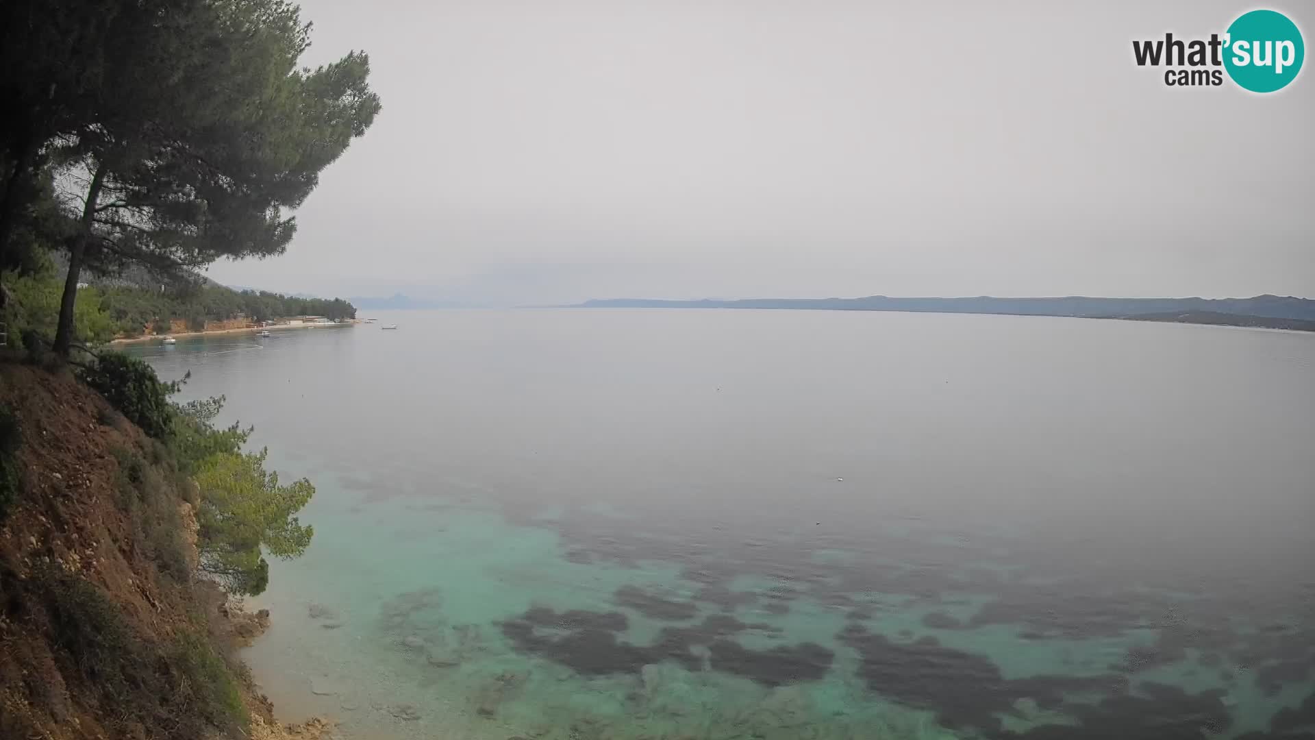 Webcam Spiaggia Potočine Bol – Vista live sulla spiaggia Borak, Isola di Brač
