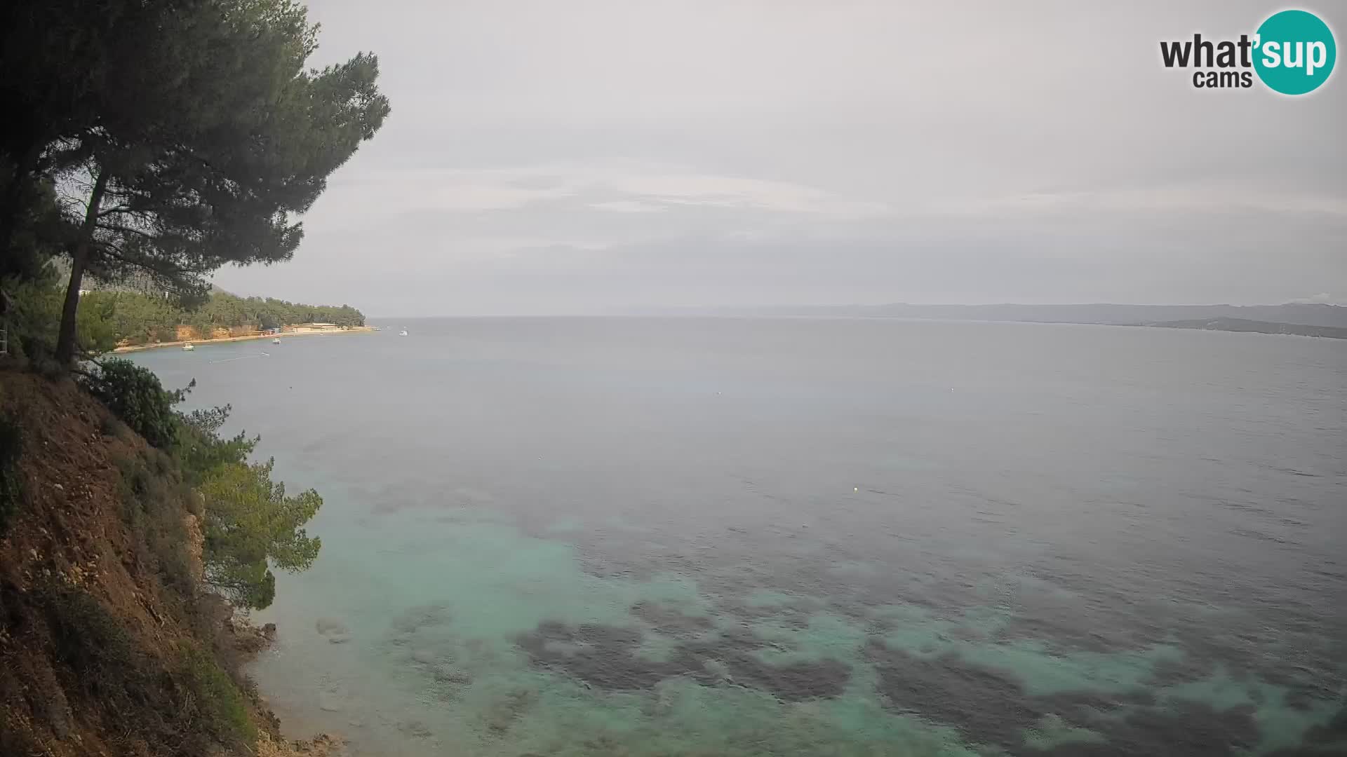 Webcam Spiaggia Potočine Bol – Vista live sulla spiaggia Borak, Isola di Brač