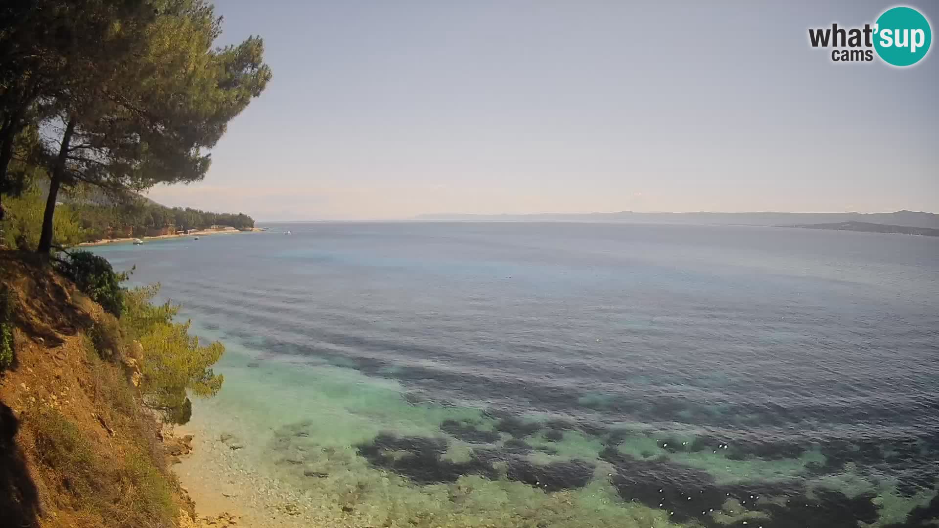 Web kamera Potočine Bol – Pogled uživo na plažu Borak, otok Brač