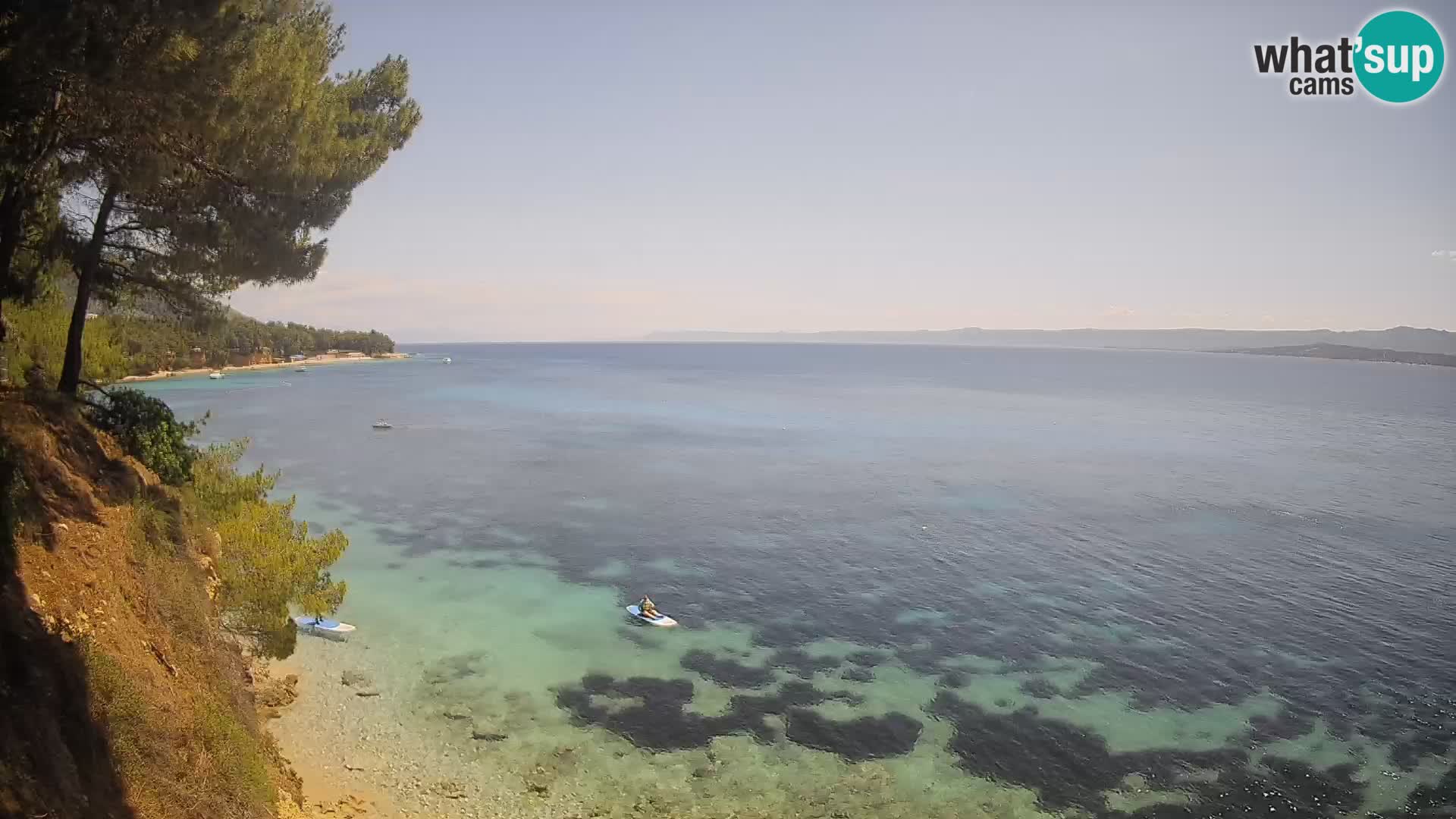Webcam Spiaggia Potočine Bol – Vista live sulla spiaggia Borak, Isola di Brač