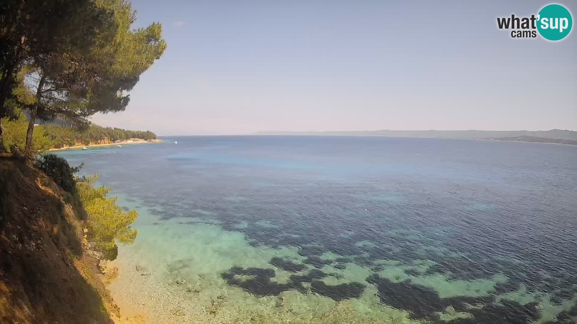 Webcam Spiaggia Potočine Bol – Vista live sulla spiaggia Borak, Isola di Brač