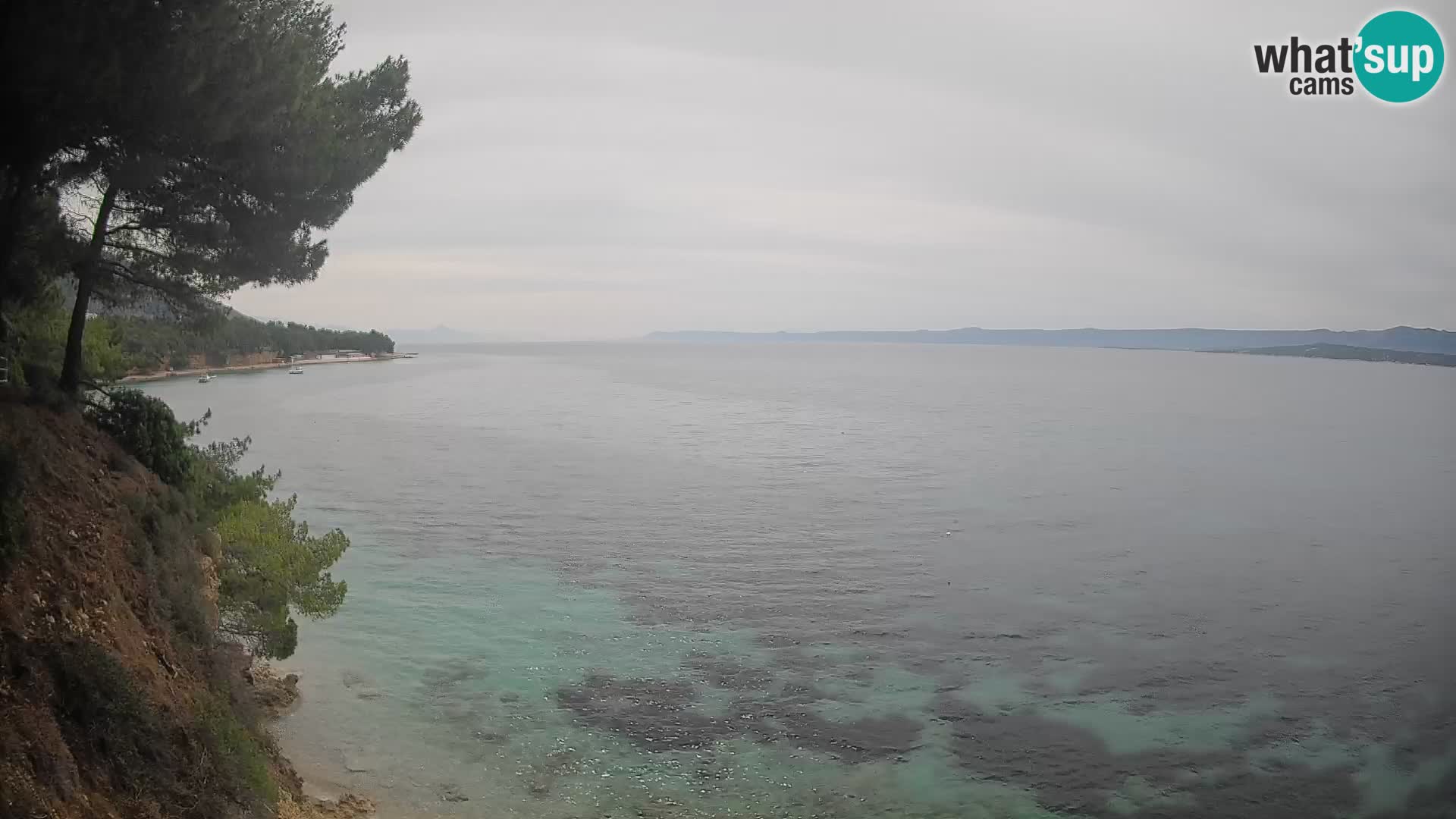Webcam Spiaggia Potočine Bol – Vista live sulla spiaggia Borak, Isola di Brač