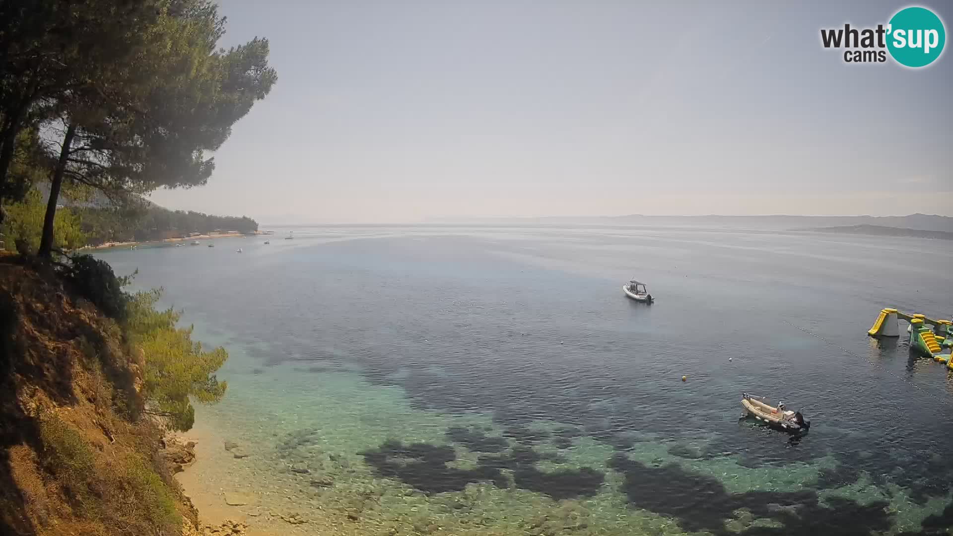 Webcam Spiaggia Potočine Bol – Vista live sulla spiaggia Borak, Isola di Brač