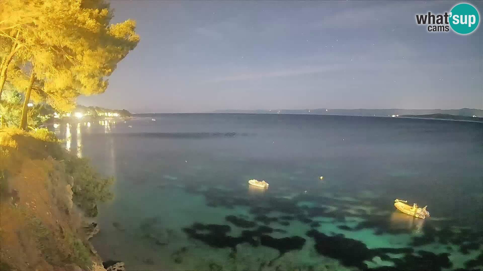 Webcam Spiaggia Potočine Bol – Vista live sulla spiaggia Borak, Isola di Brač