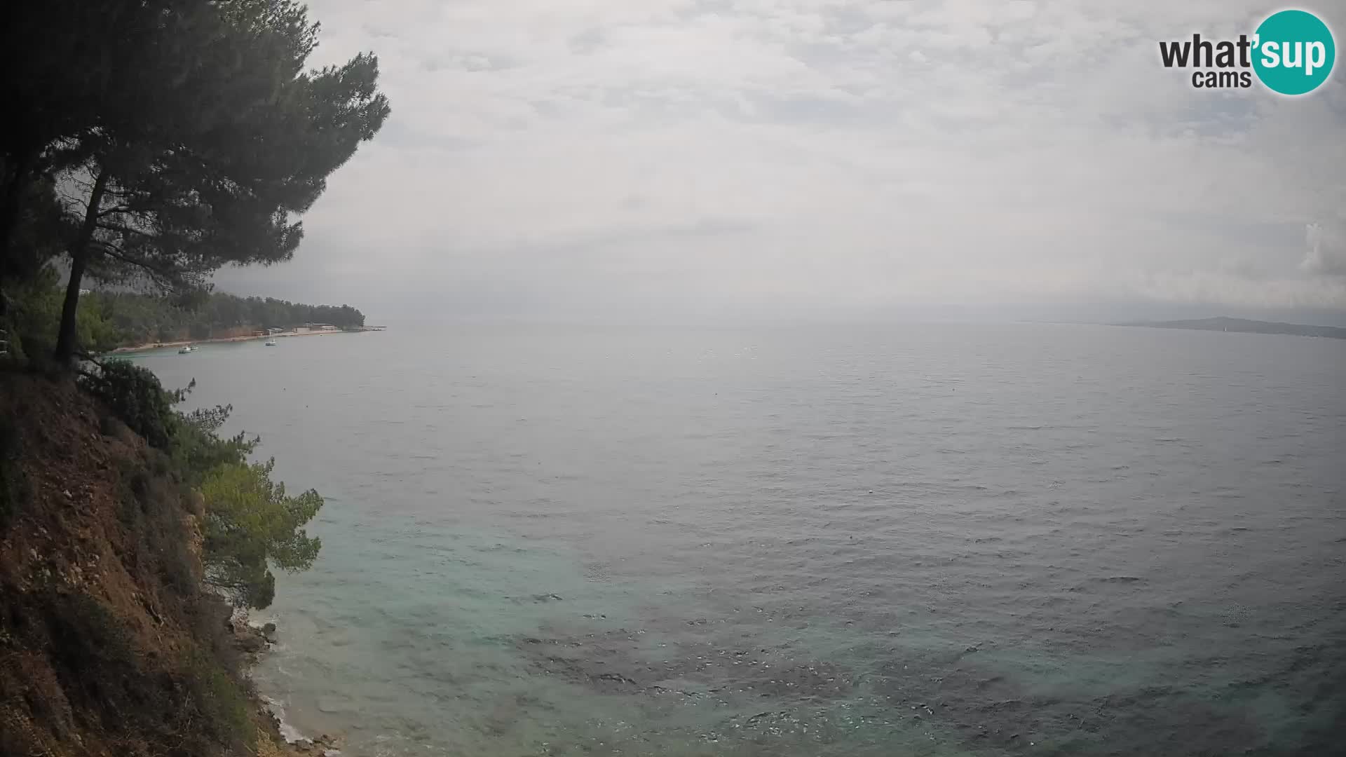 Spletna kamera Plaža Potočine Bol – Pogled v živo na plažo Borak, otok Brač