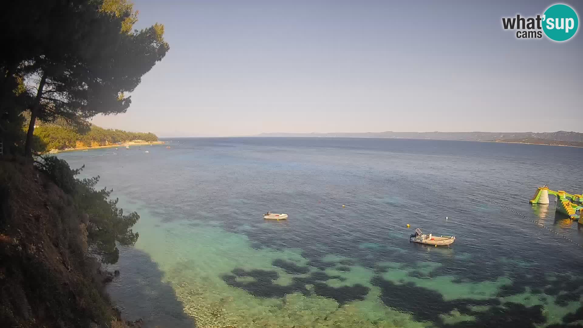 Webcam Spiaggia Potočine Bol – Vista live sulla spiaggia Borak, Isola di Brač