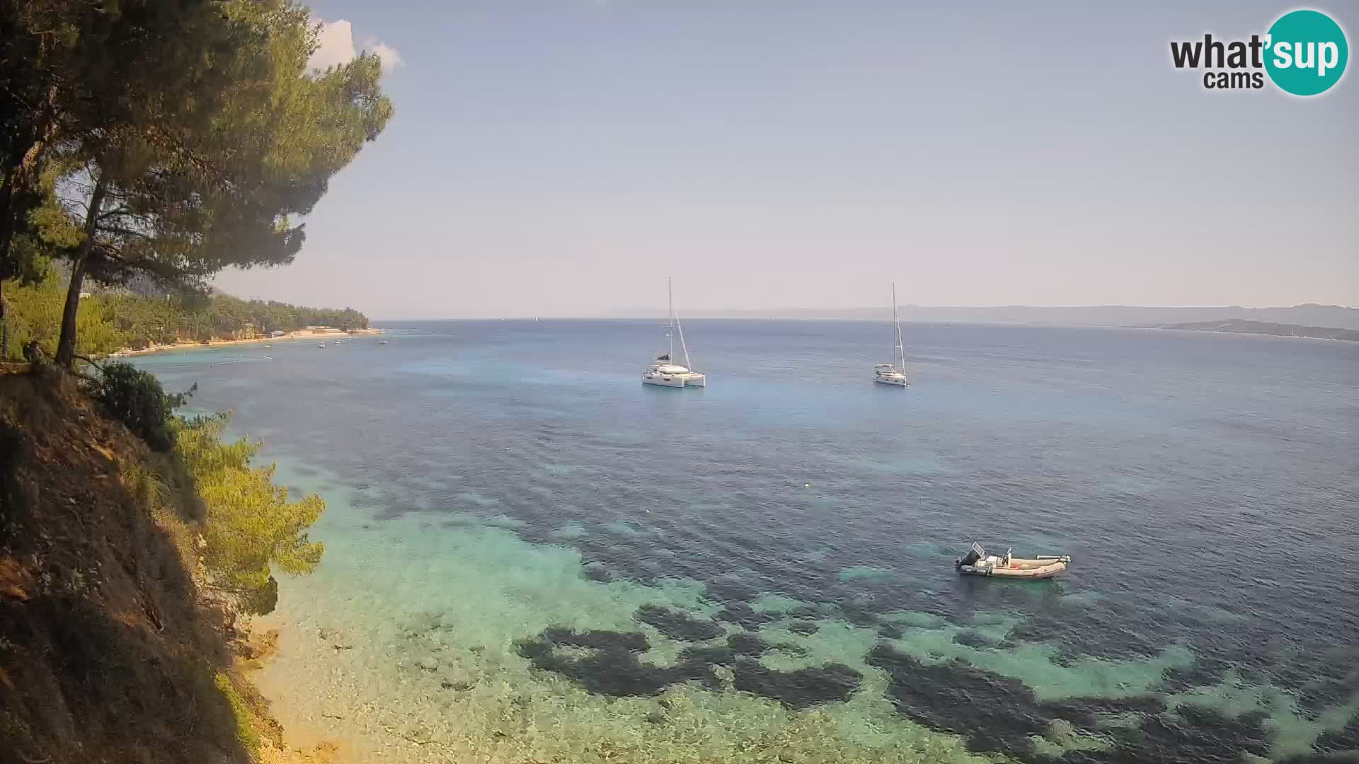 Webcam plage Potočine Bol – Vue en direct sur Borak Beach, île de Brač