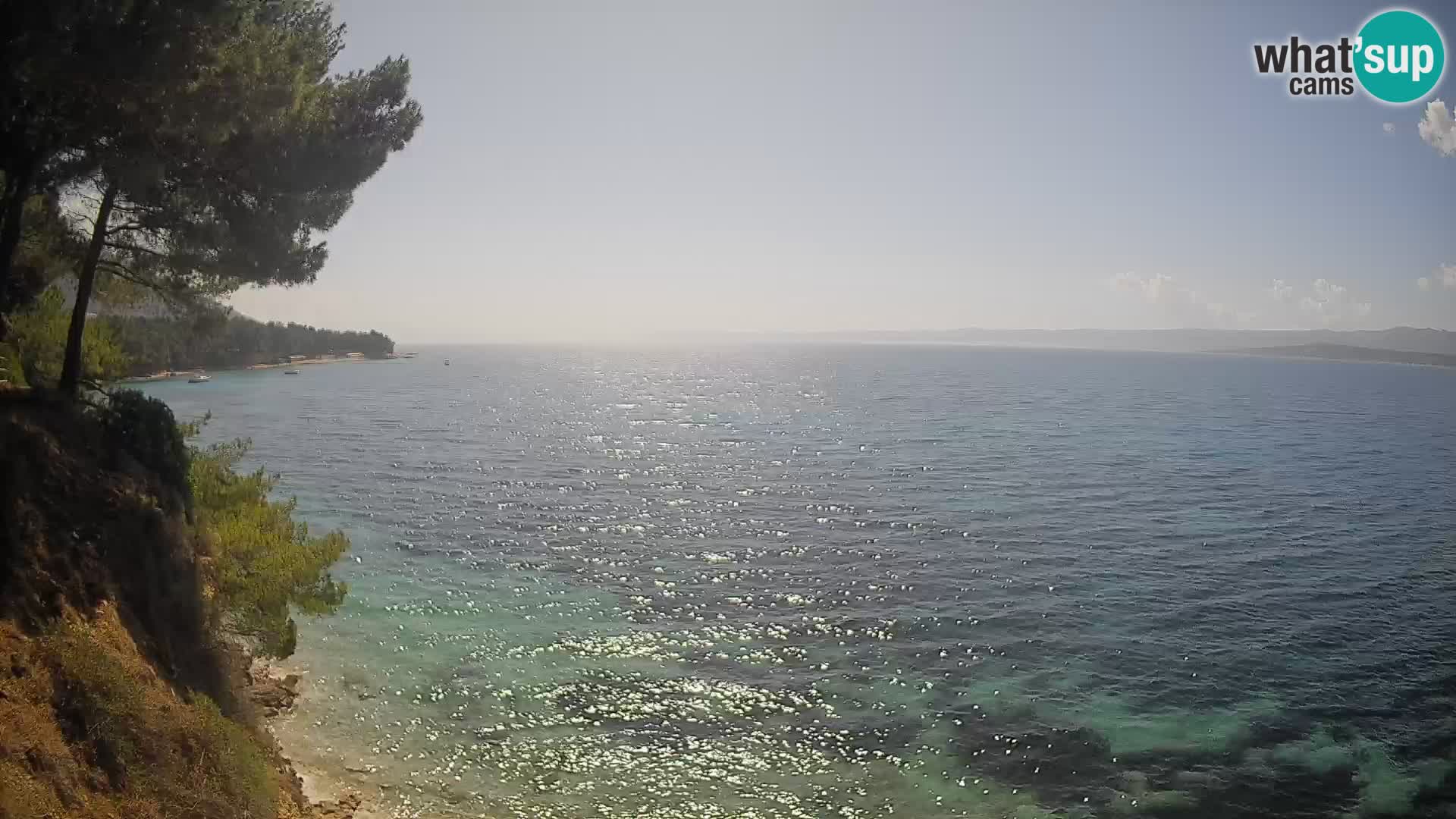 Webcam Spiaggia Potočine Bol – Vista live sulla spiaggia Borak, Isola di Brač