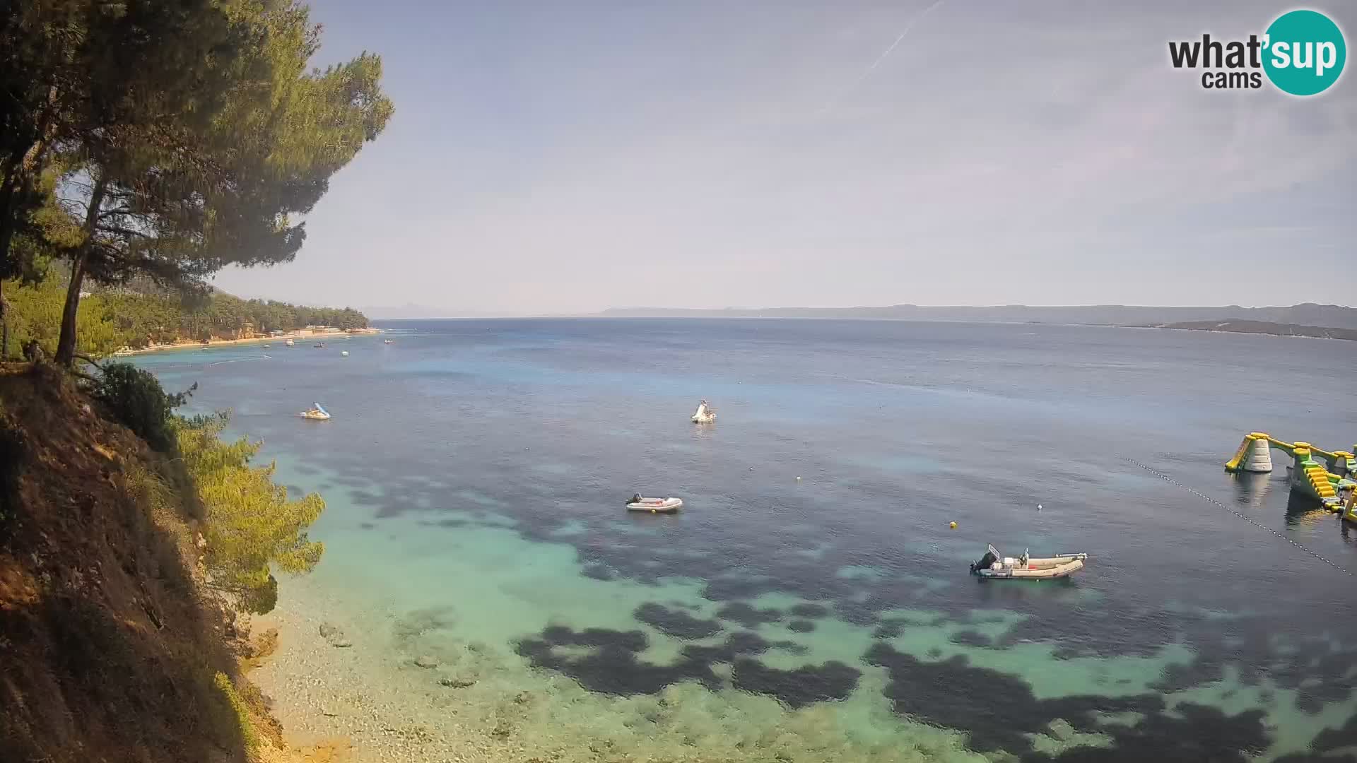 Webcam Spiaggia Potočine Bol – Vista live sulla spiaggia Borak, Isola di Brač