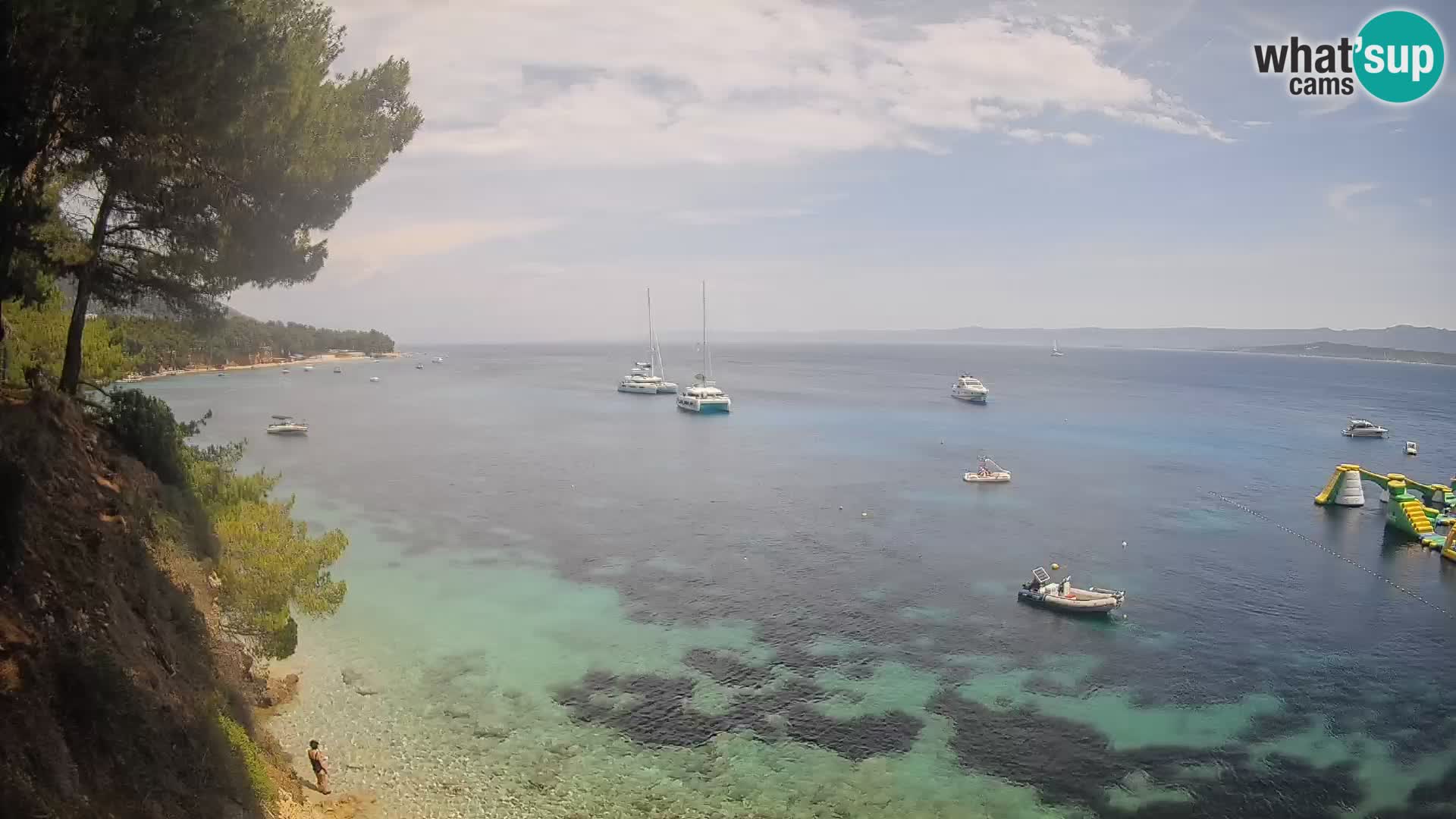 Webcam Spiaggia Potočine Bol – Vista live sulla spiaggia Borak, Isola di Brač