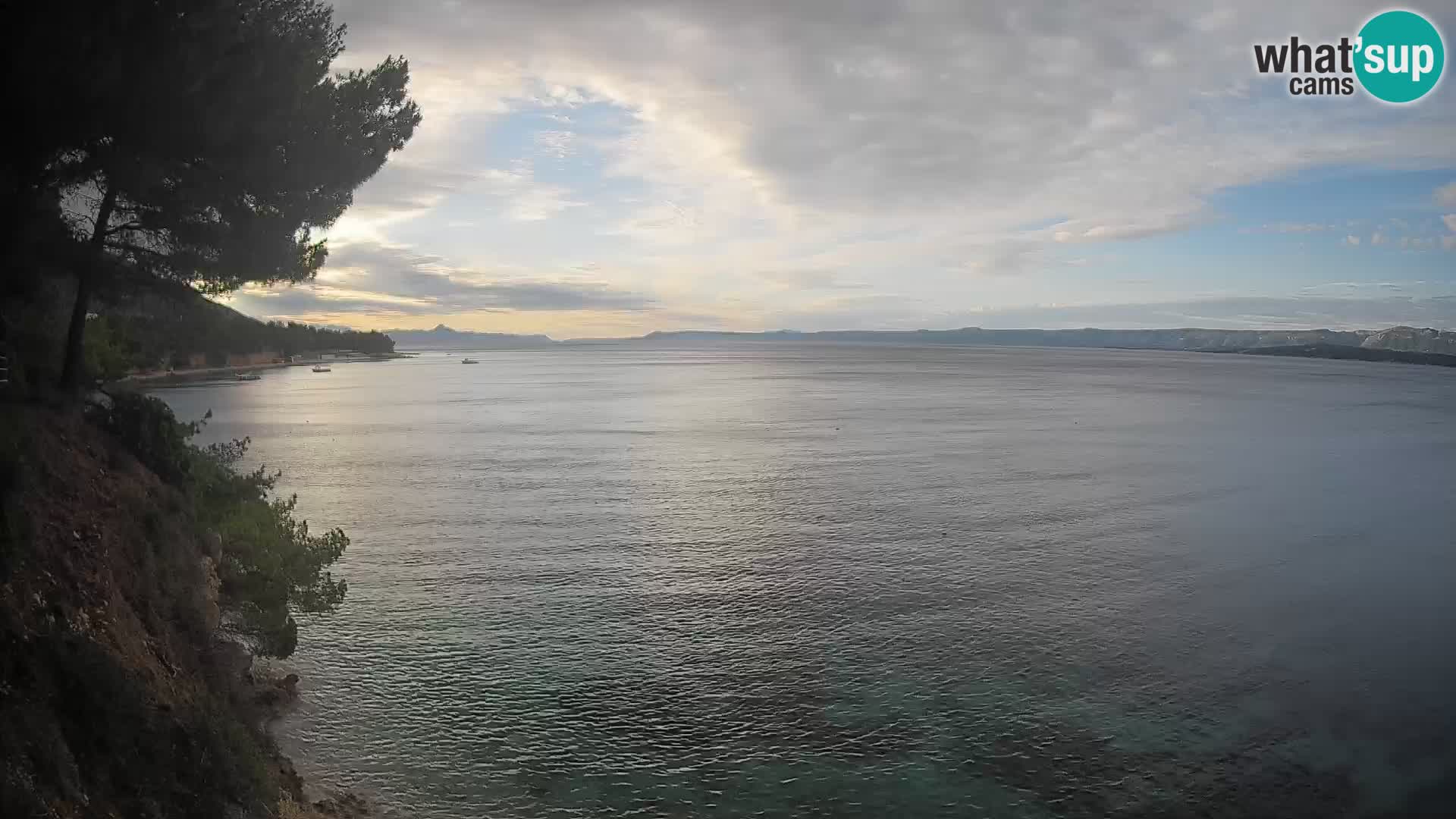 Spletna kamera Plaža Potočine Bol – Pogled v živo na plažo Borak, otok Brač