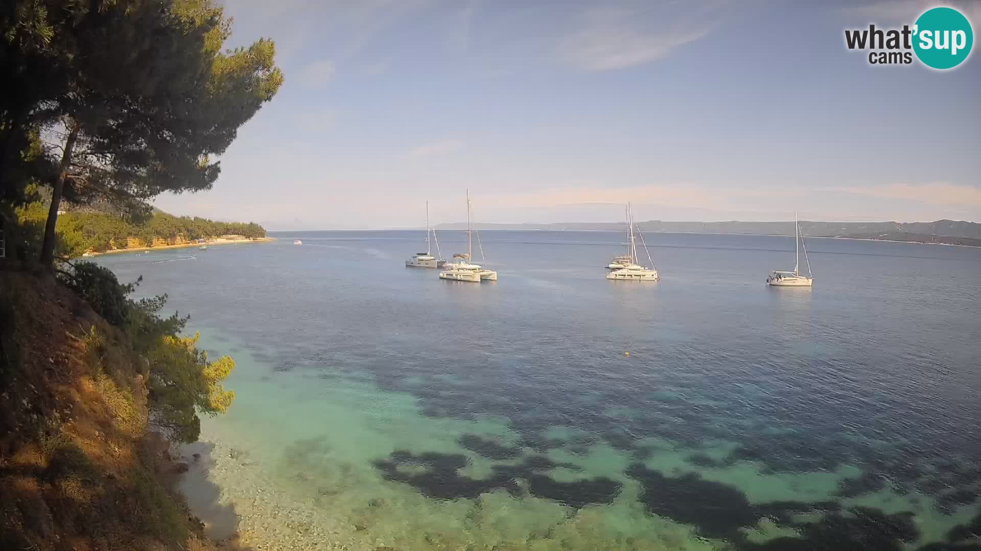 Web kamera Potočine Bol – Pogled uživo na plažu Borak, otok Brač