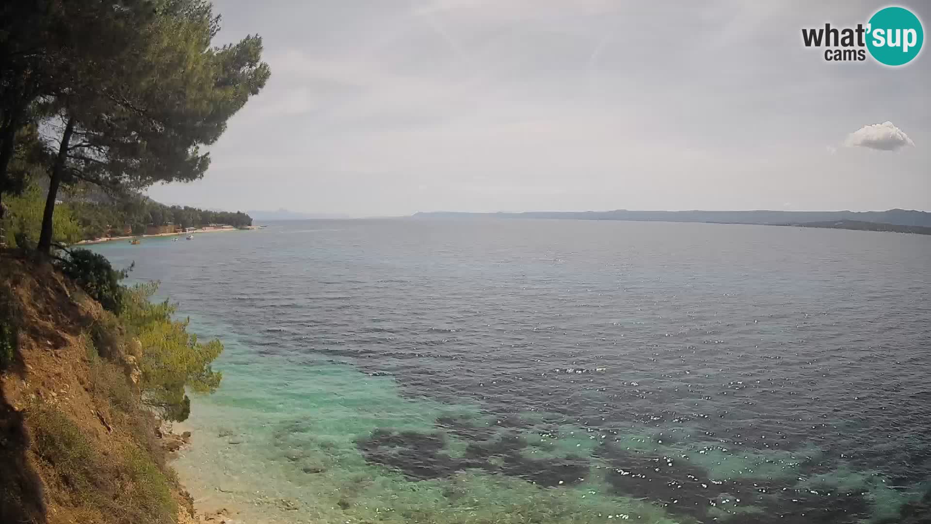 Webcam Spiaggia Potočine Bol – Vista live sulla spiaggia Borak, Isola di Brač