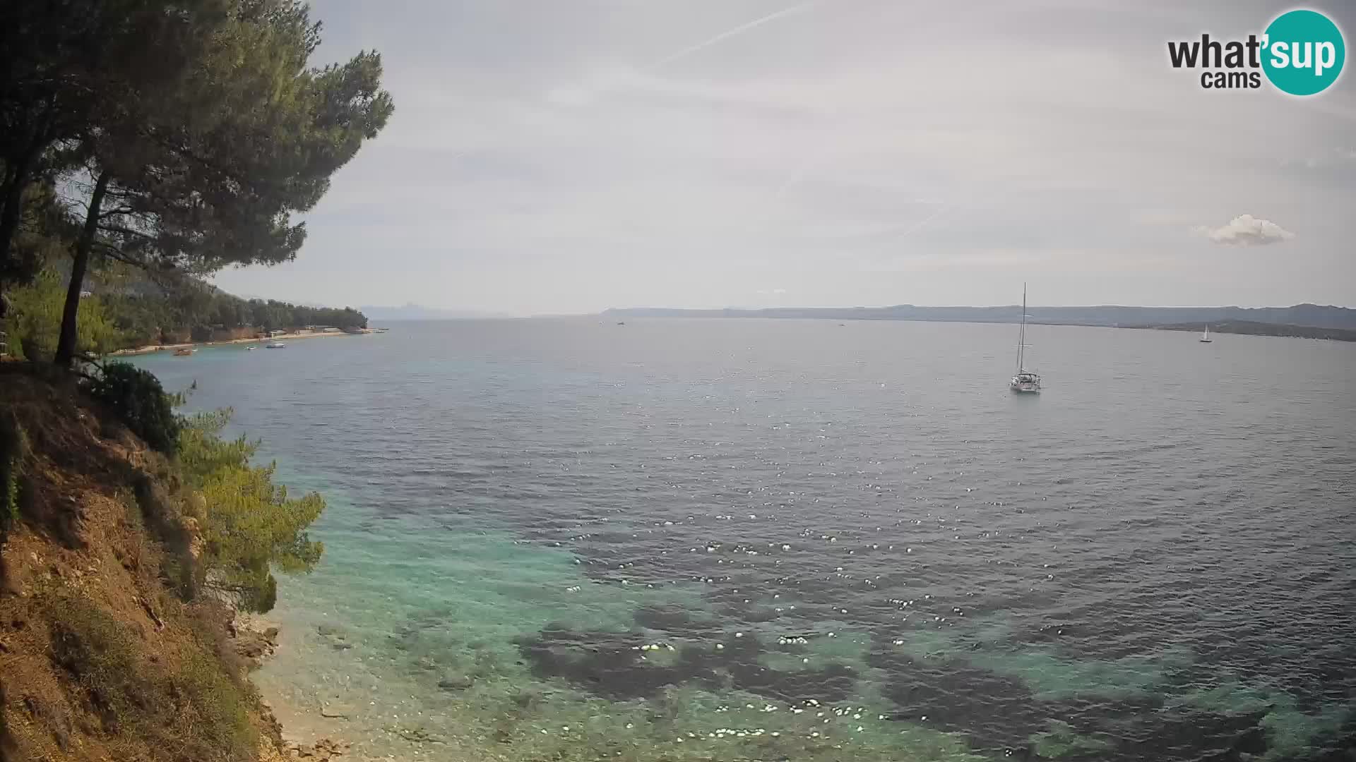 Web kamera Potočine Bol – Pogled uživo na plažu Borak, otok Brač
