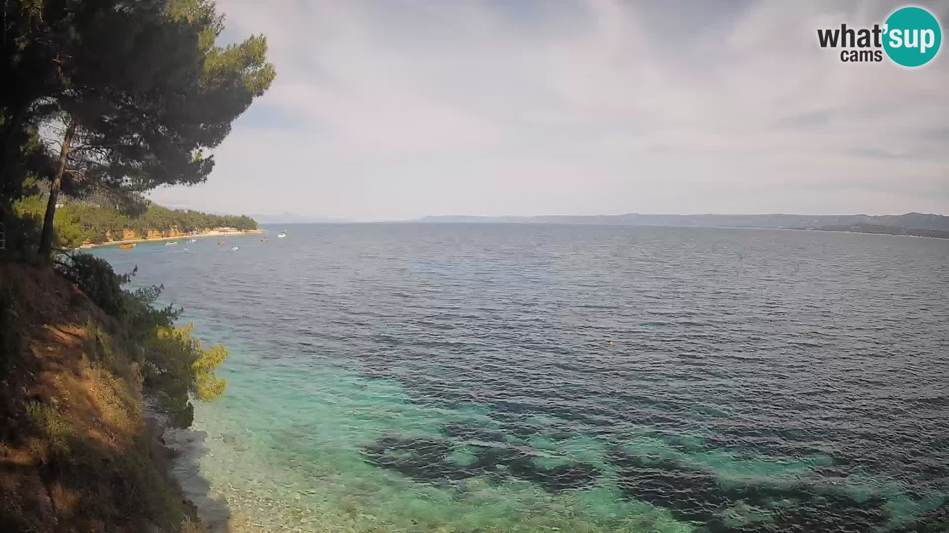 Web kamera Potočine Bol – Pogled uživo na plažu Borak, otok Brač