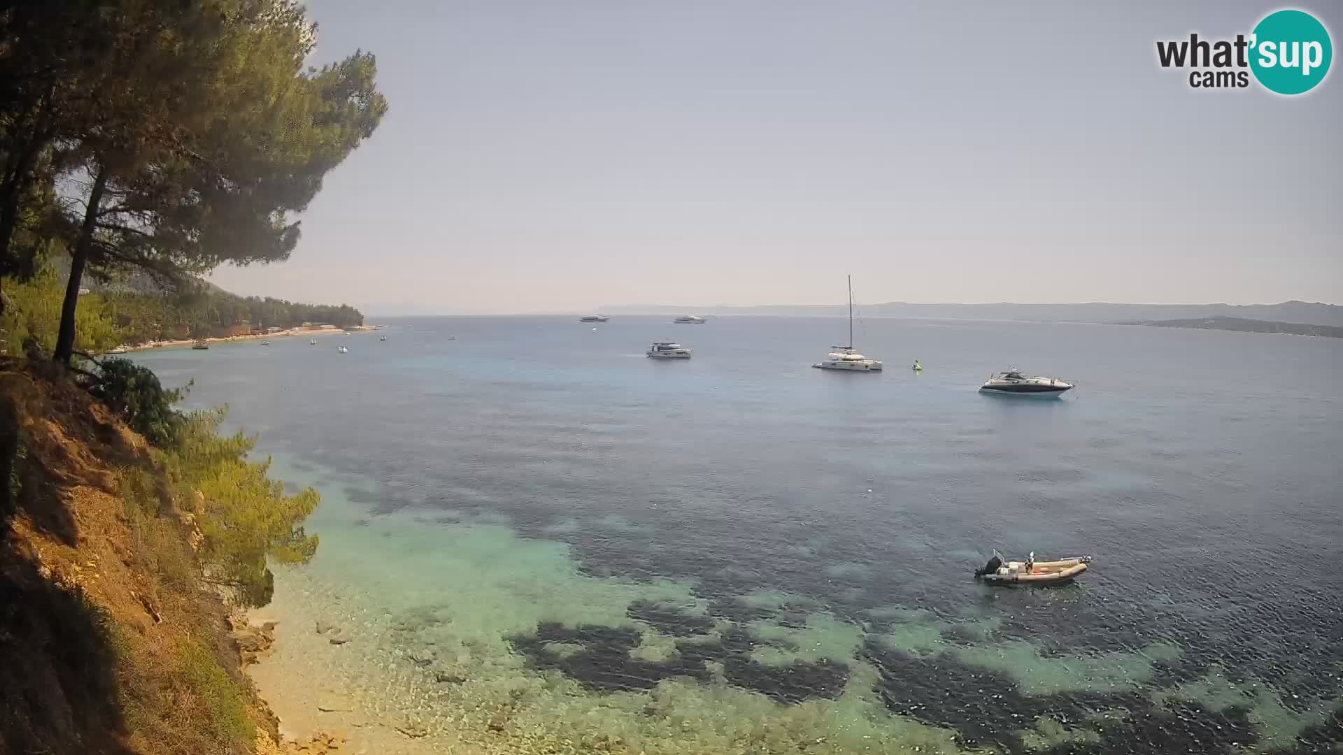 Web kamera Potočine Bol – Pogled uživo na plažu Borak, otok Brač