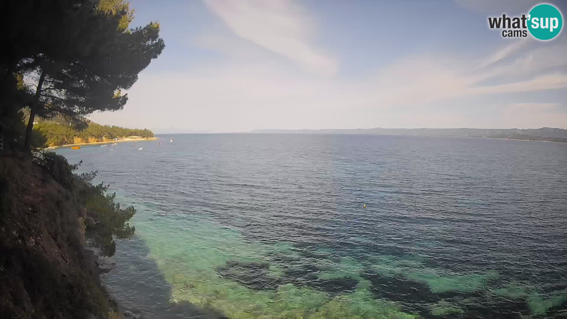 Webcam Spiaggia Potočine Bol – Vista live sulla spiaggia Borak, Isola di Brač