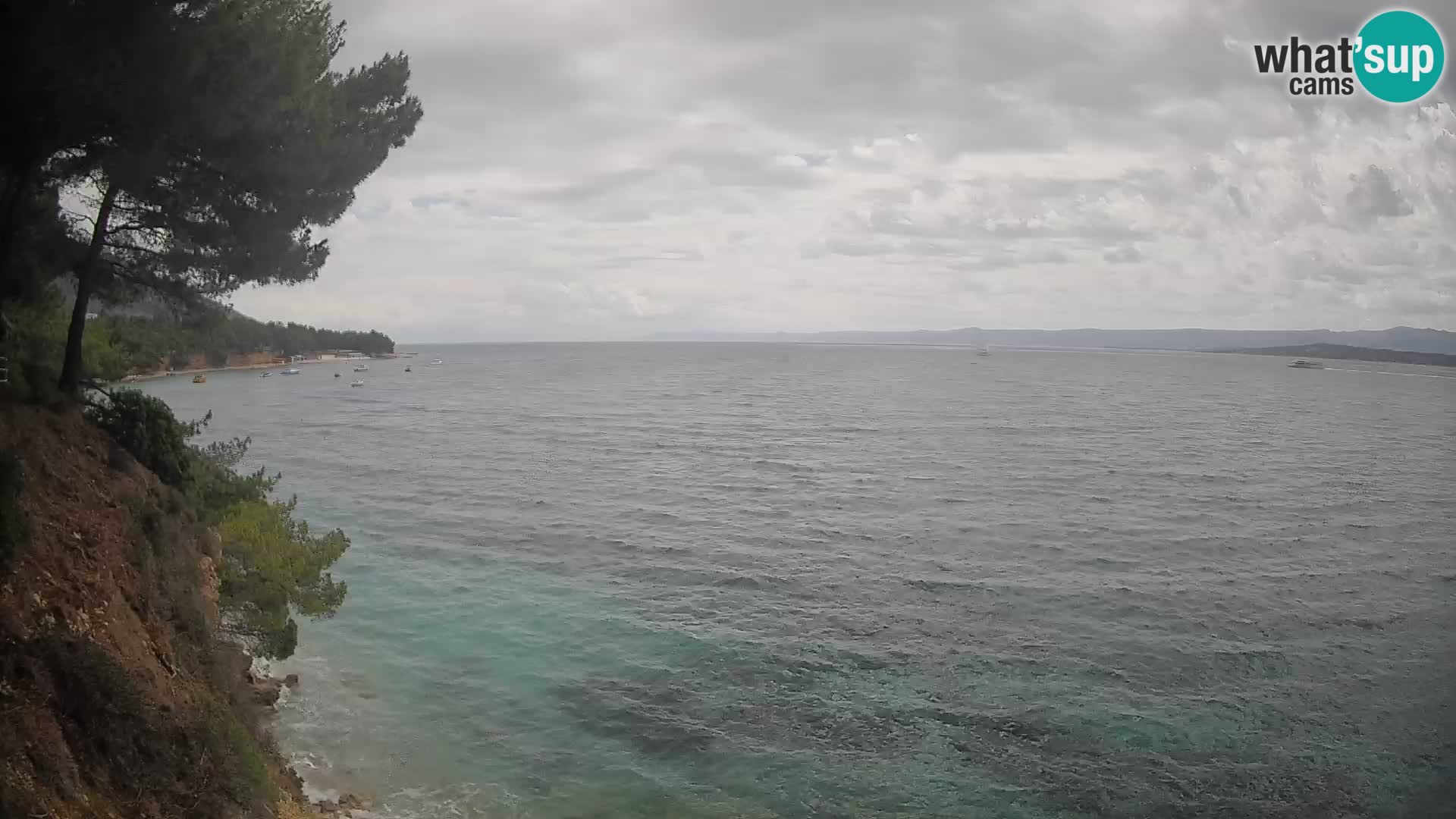 Webcam Spiaggia Potočine Bol – Vista live sulla spiaggia Borak, Isola di Brač