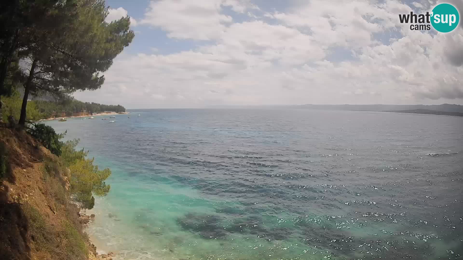 Webcam Spiaggia Potočine Bol – Vista live sulla spiaggia Borak, Isola di Brač