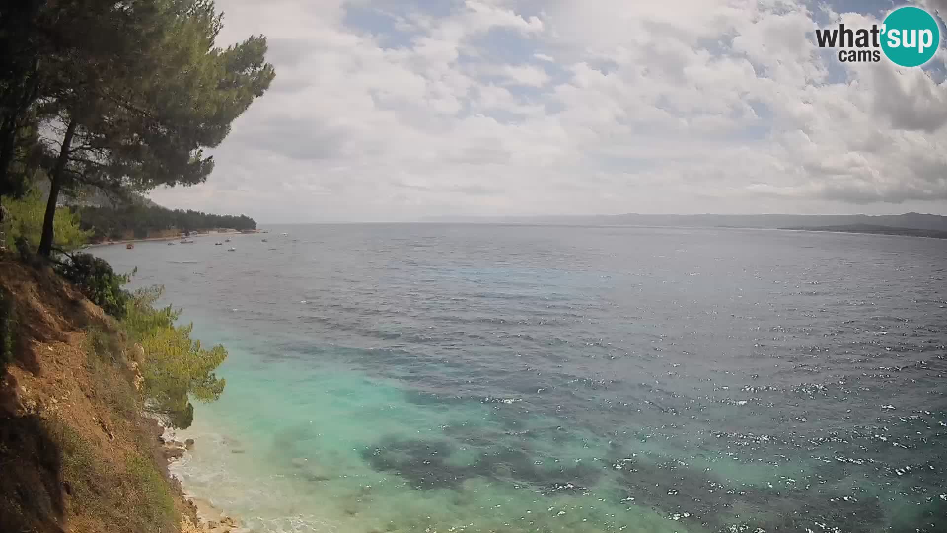 Spletna kamera Plaža Potočine Bol – Pogled v živo na plažo Borak, otok Brač